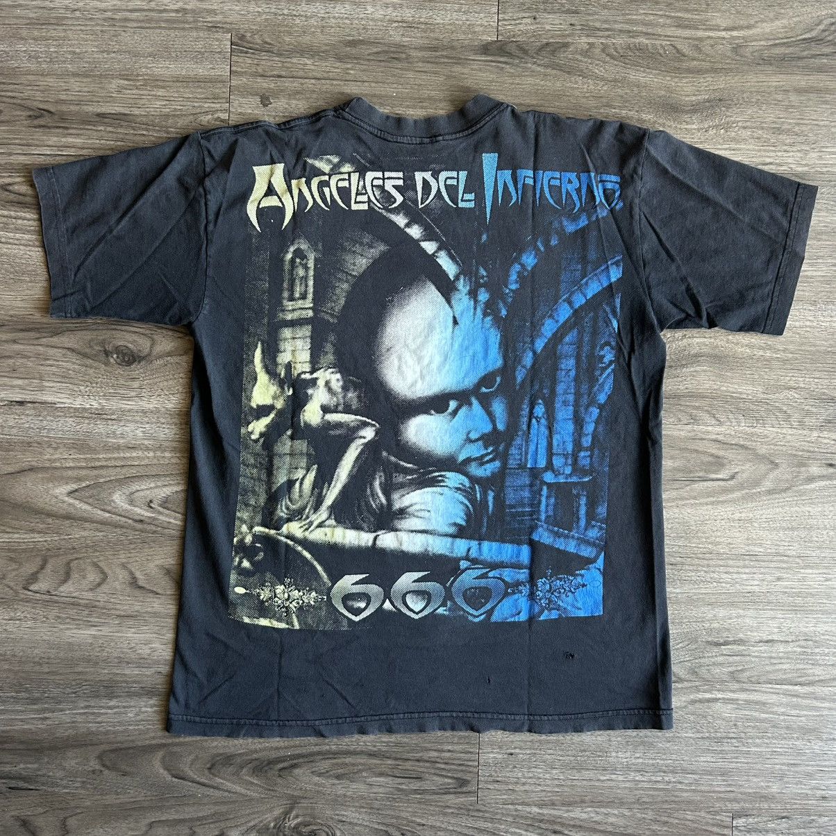 Band Tees 90s Vintage Faded Angeles Del Infierno Resurrection AOP XL Size US XL / EU 56 / 4 - 4 Thumbnail