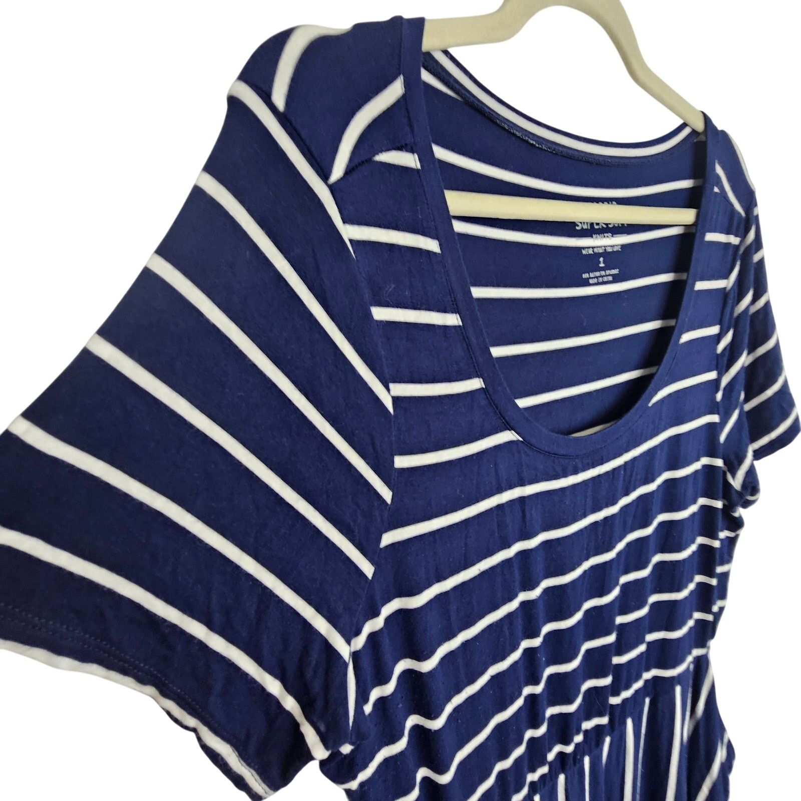 Torrid Torrid Super Soft Striped Midi Dress Plus Size 1X Stretch Size XXL / US 16-18 / IT 52-54 - 6 Thumbnail