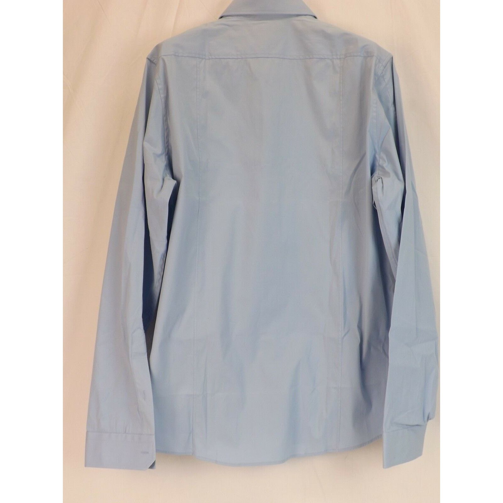 Gucci GUCCI BLUE STRETCH POPELINE COTTON SHIRT 17.5 44 # 269070 Size US S / EU 44-46 / 1 - 2 Thumbnail