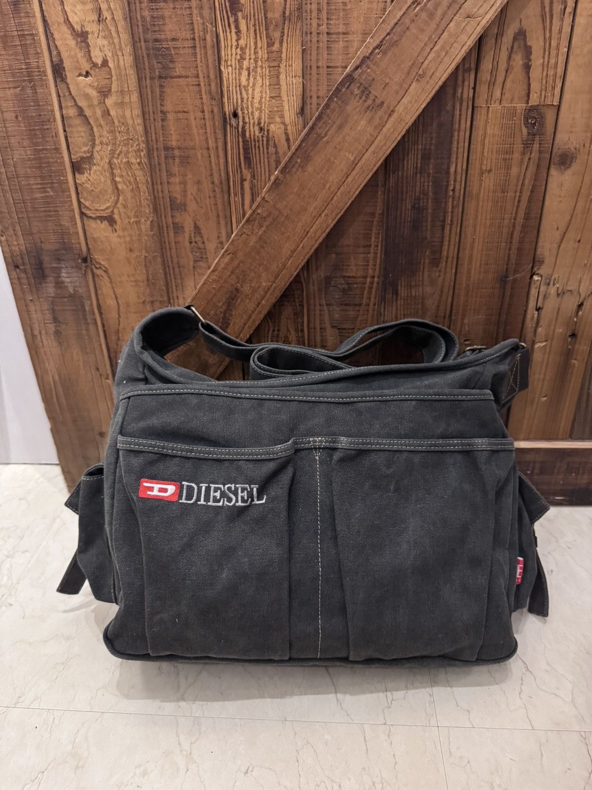 Vintage DIESEL Canvas Messenger Bag y2k Diesel × Vintage Vintage 
