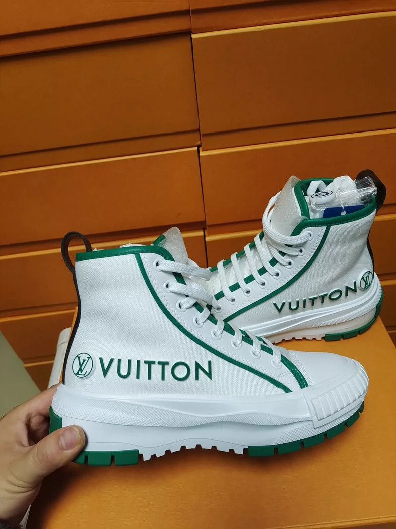 Louis Vuitton Louis Vuitton LV Women's Fashion HighTop Sneakers Size 35- Size US 5 / IT 35 - 2 Thumbnail