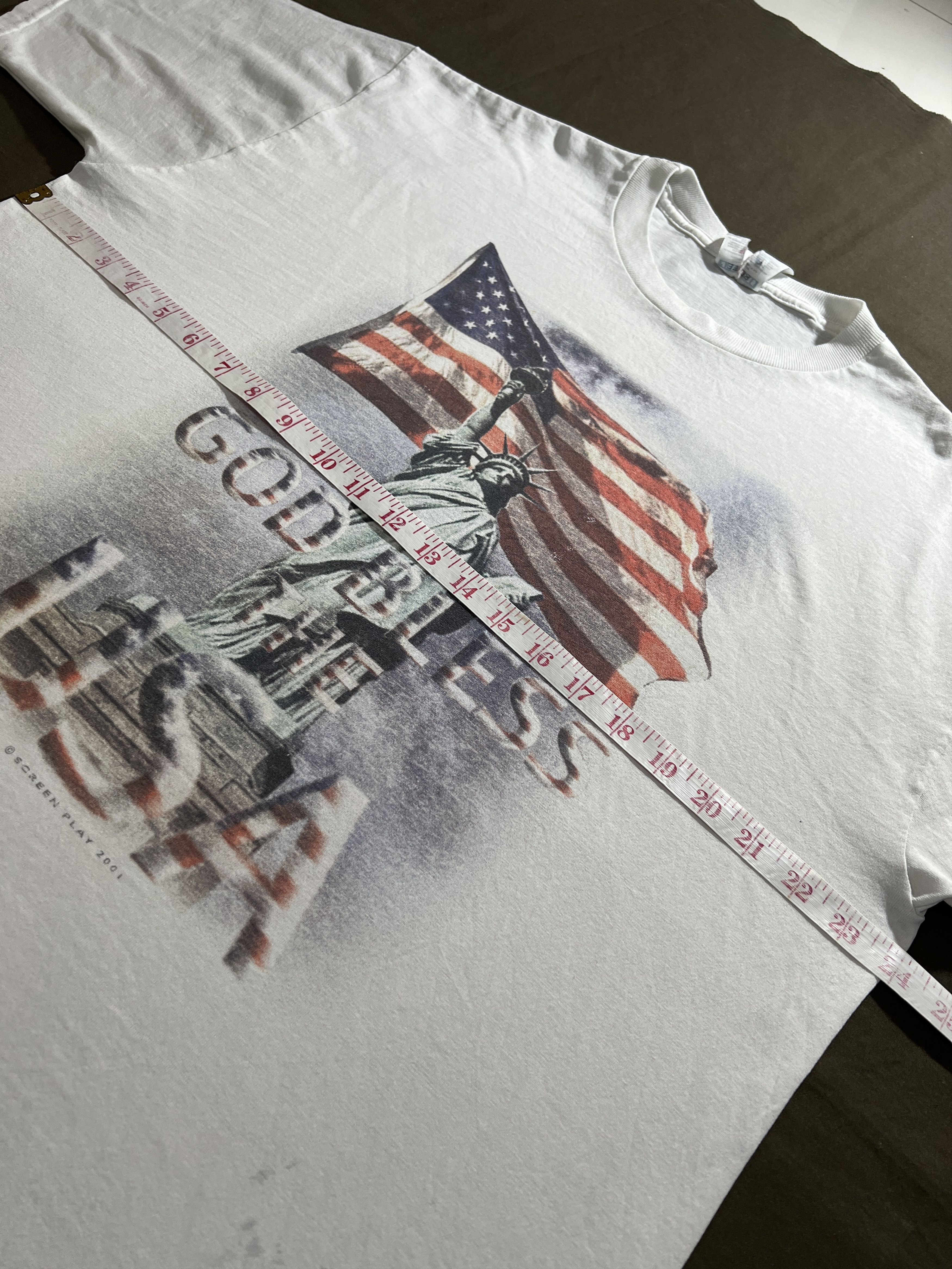Band Tees × Vintage Vtg God Bless theUSA Lee Greenwood ScreenPlay Bill Monroe Size US XL / EU 56 / 4 - 11 Thumbnail