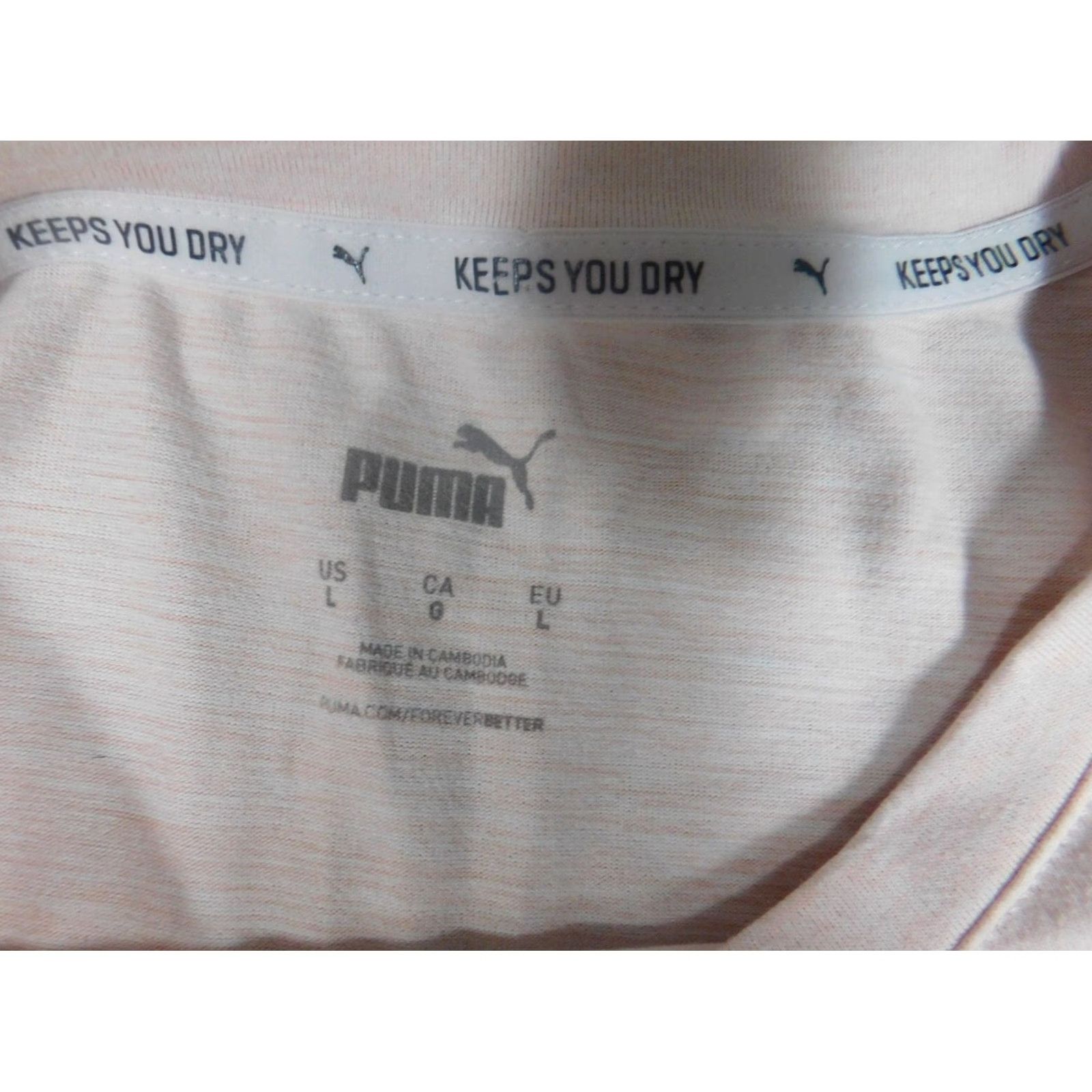 Puma PUMA Womens Shirt XL Pink Pullover Short Sleeve Crew Neck Stretch 100% Cotton Casual T-Shirt Regular Womens Size XL / US 12-14 / IT 48-50 - 5 Thumbnail