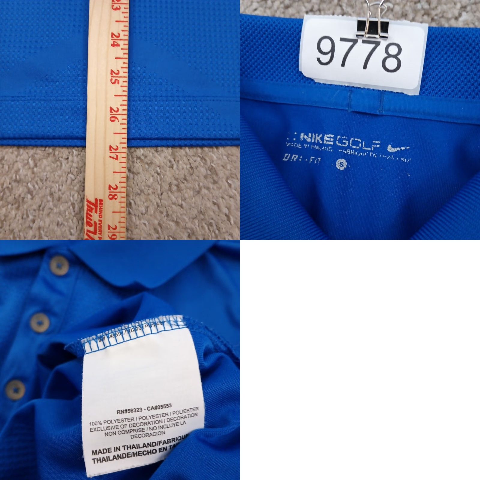 Nike Nike Golf Polo Shirt Mens Small Blue Short Sleeve Polyester Size US S / EU 44-46 / 1 - 8 Thumbnail
