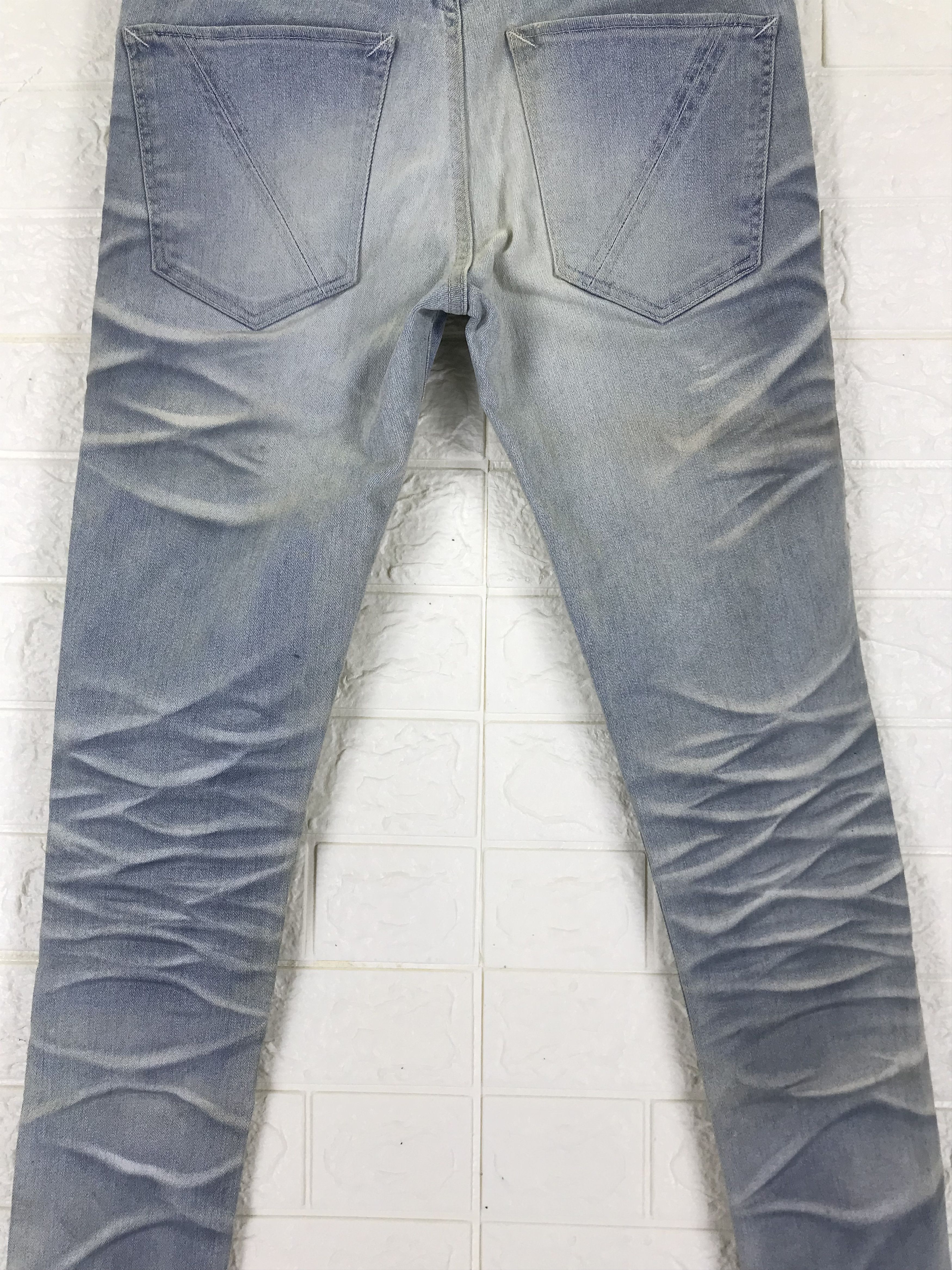 Vanquish Vintage Vanquish Faded Waxed Blue Skinny Jeans Size 28" / US 6 / IT 42 - 7 Thumbnail