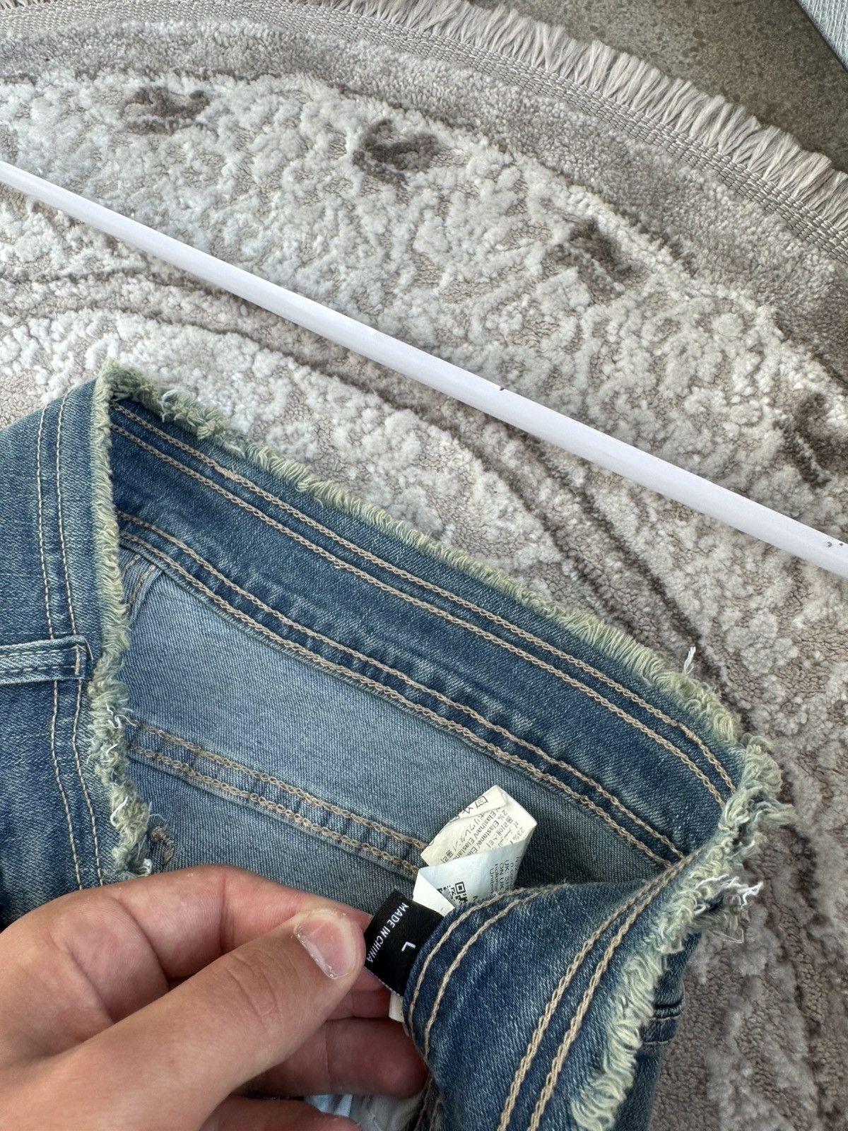 If Six Was Nine Y2K vintage Crazy Flared Bootcut Jeans Mudwash Faded Denim Size 34" / US 12 / IT 48 - 6 Thumbnail