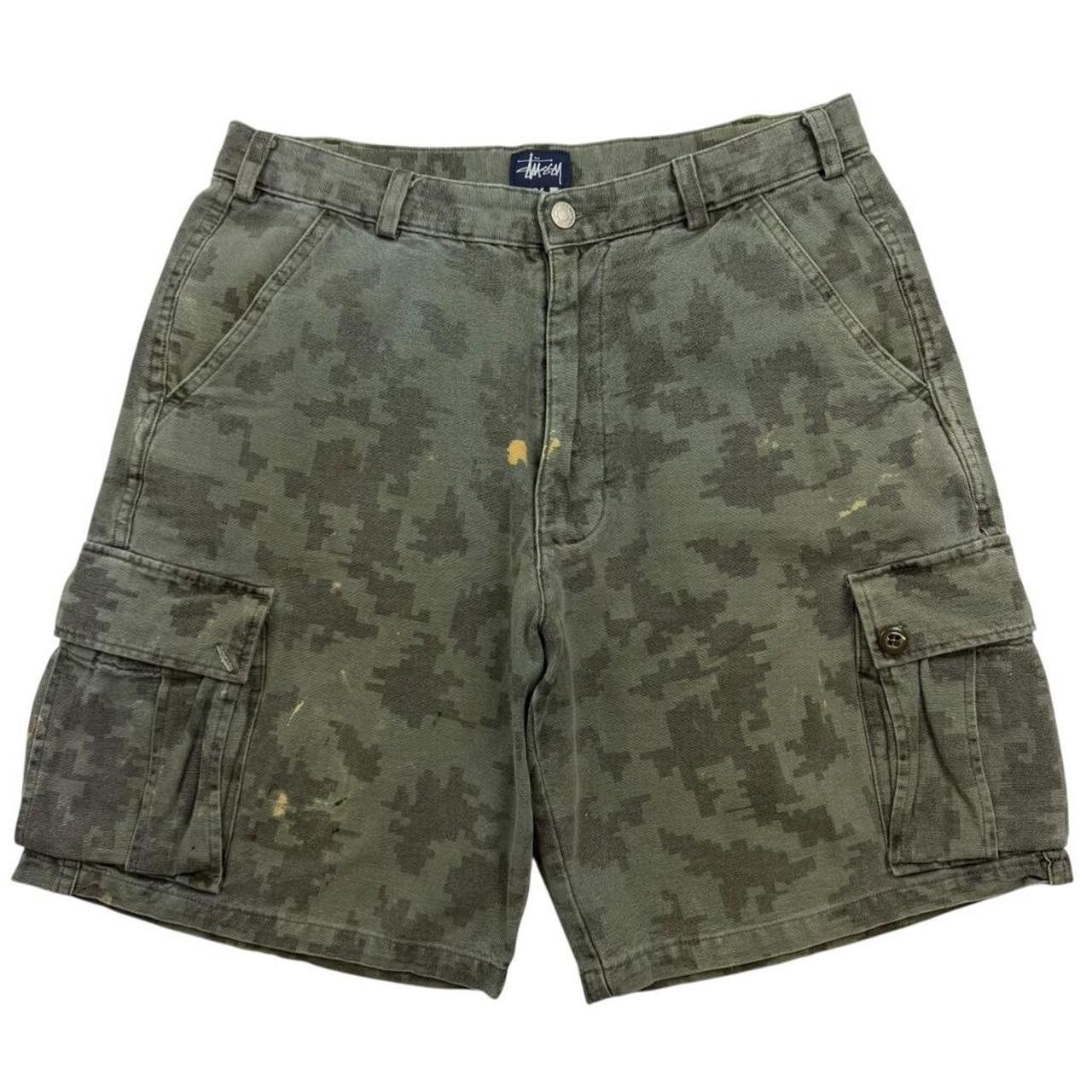 Stussy Vintage 90s Stussy Digi Camo Cargo Shorts - Waist 32 Size 32" / US 10 / IT 46 - 2 Thumbnail