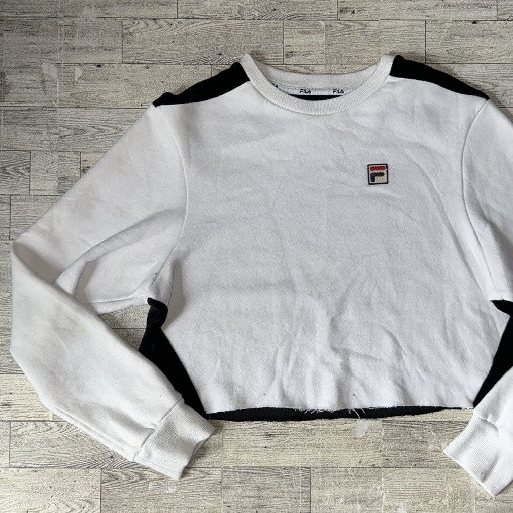 Fila FILA, Two Tone, Velvet Back, Cropped Sweatshirt Size M / US 6-8 / IT 42-44 - 6 Thumbnail