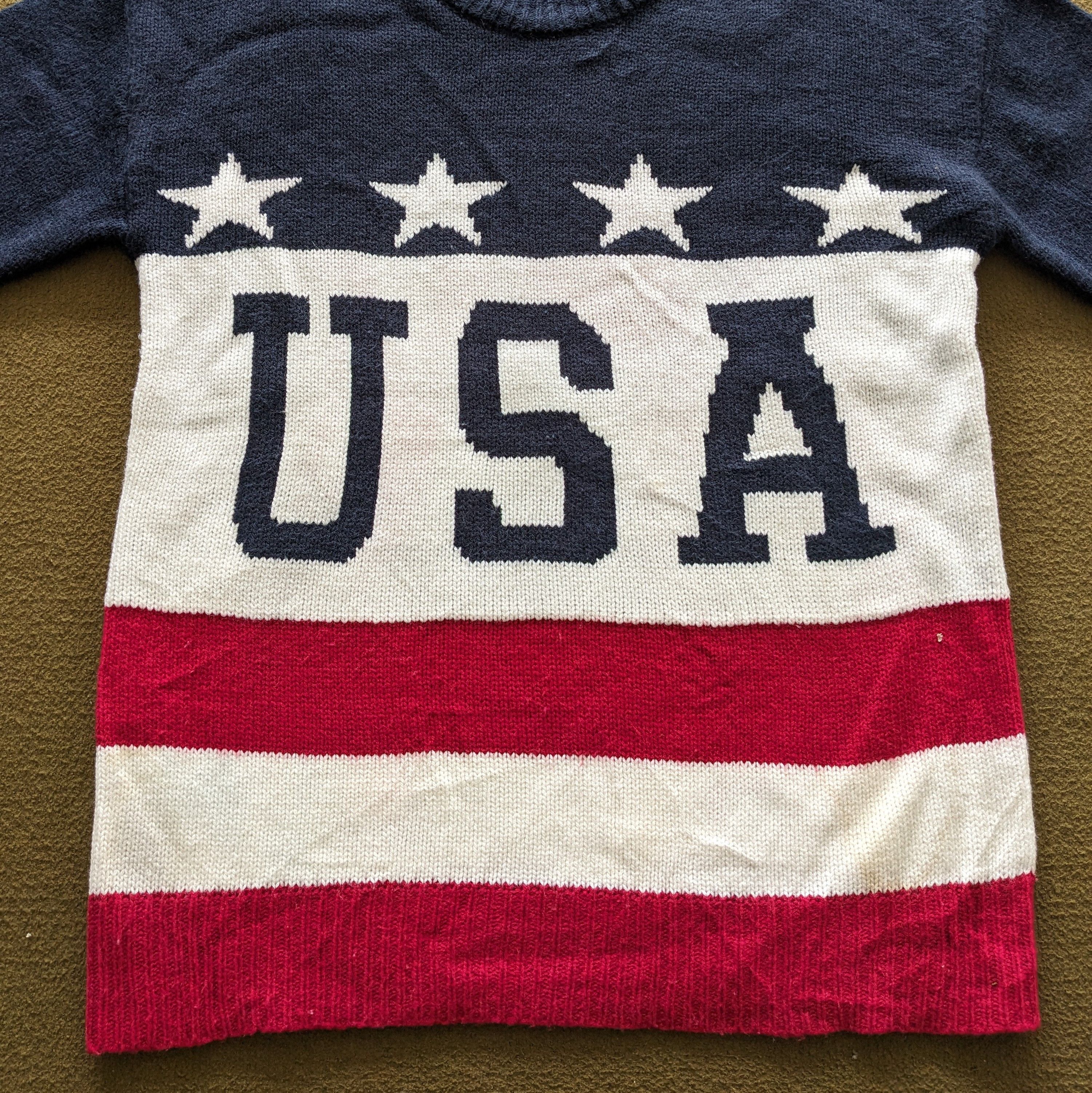Vintage Vintage ANAP USA American Flag Sweatshirt Size US M / EU 48-50 / 2 - 2 Thumbnail