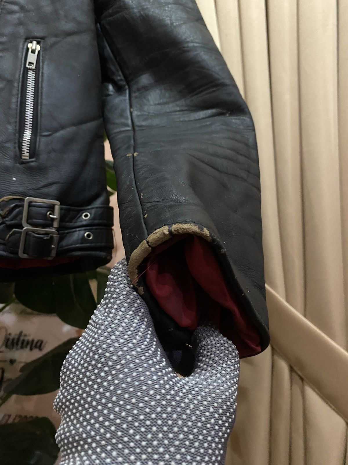 Other Vintage Black Leather Biker Jacket Made England Real Leather Size US S / EU 44-46 / 1 - 6 Thumbnail