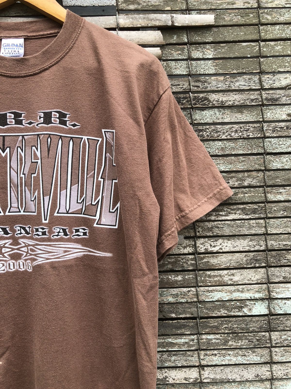 West Coast Choppers Vintage Y2K Sunfaded Fayetteville Arkansas Biker Backhit Tee Size US M / EU 48-50 / 2 - 16 Thumbnail