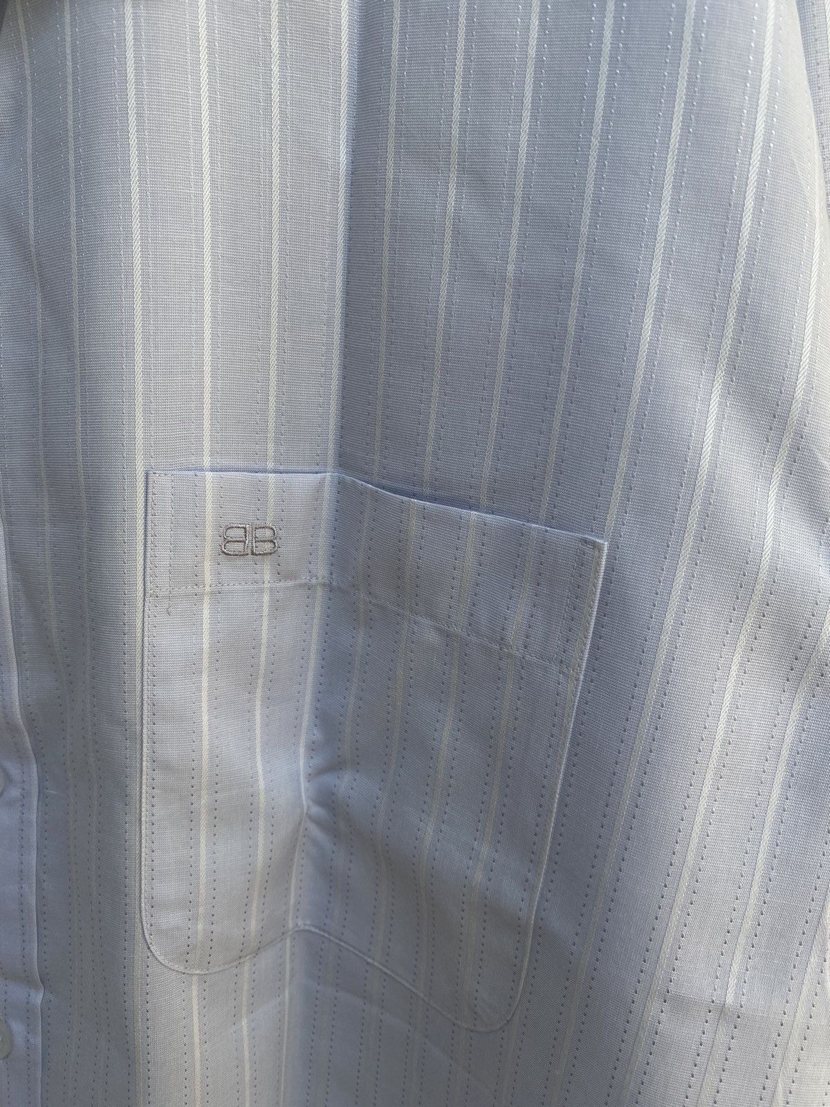 Balenciaga VINTAGE BALENCIAGA STRIPPED FORMAL LONG SHIRTS Size US XL / EU 56 / 4 - 3 Thumbnail