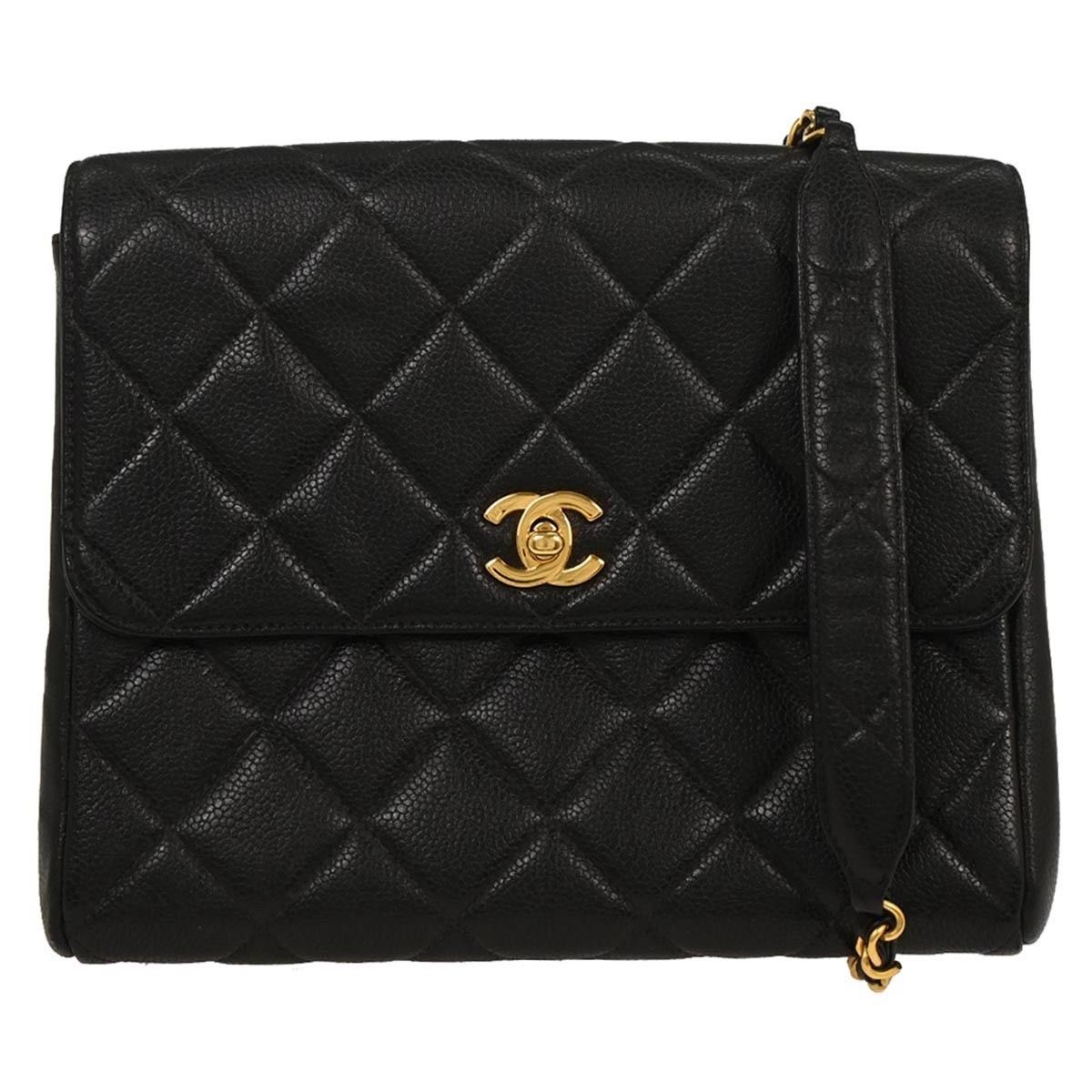 Chanel Chanel Vintage CC Flap Shoulder Bag Quilted Caviar Size ONE SIZE - 1 Thumbnail