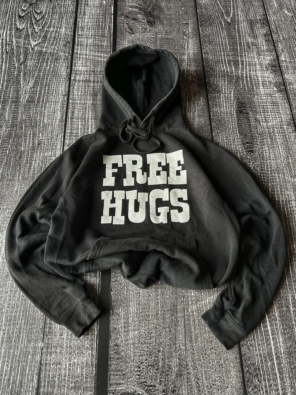 Hysteric Glamour × If Six Was Nine VTG JNCO Balenciaga Rick Owens Style Rap "Free Hugs" Hoodie Size US M / EU 48-50 / 2 - 1 Thumbnail
