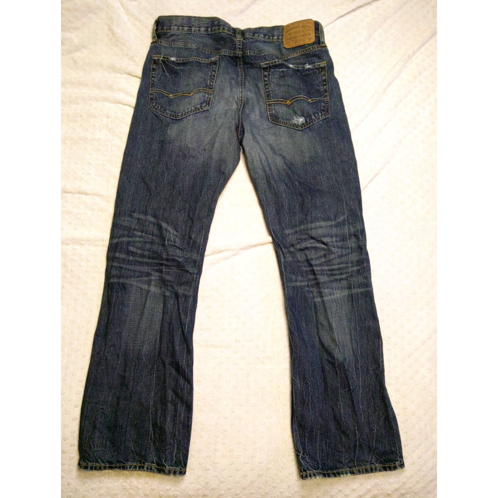 American Eagle Outfitters American Eagle Outfitters Mens Dark Blue Denim Jeans Button Zip 5-Pocket 34x32 Regular Size US 34 / EU 50 - 6 Thumbnail