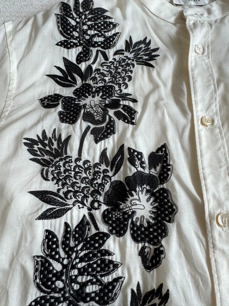 Saint Laurent Paris Saint Laurent Paris size 38 Floral embroidered shirt 2505- Size US M / EU 48-50 / 2 - 3 Thumbnail
