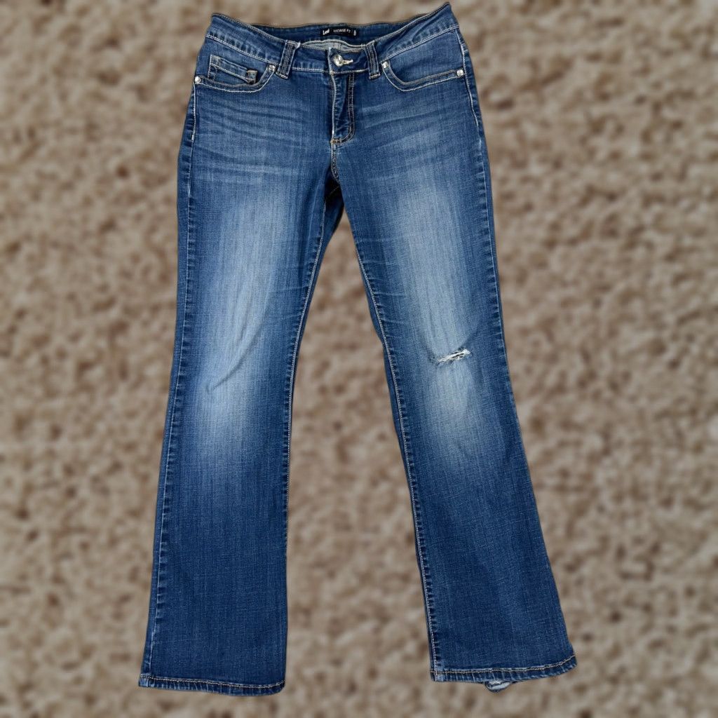 Lee Lee Jeans Women's Jeans 10 Blue Denim Bootcut Mid Rise Stretch Size 32" / US 10 / IT 46 - 1 Thumbnail