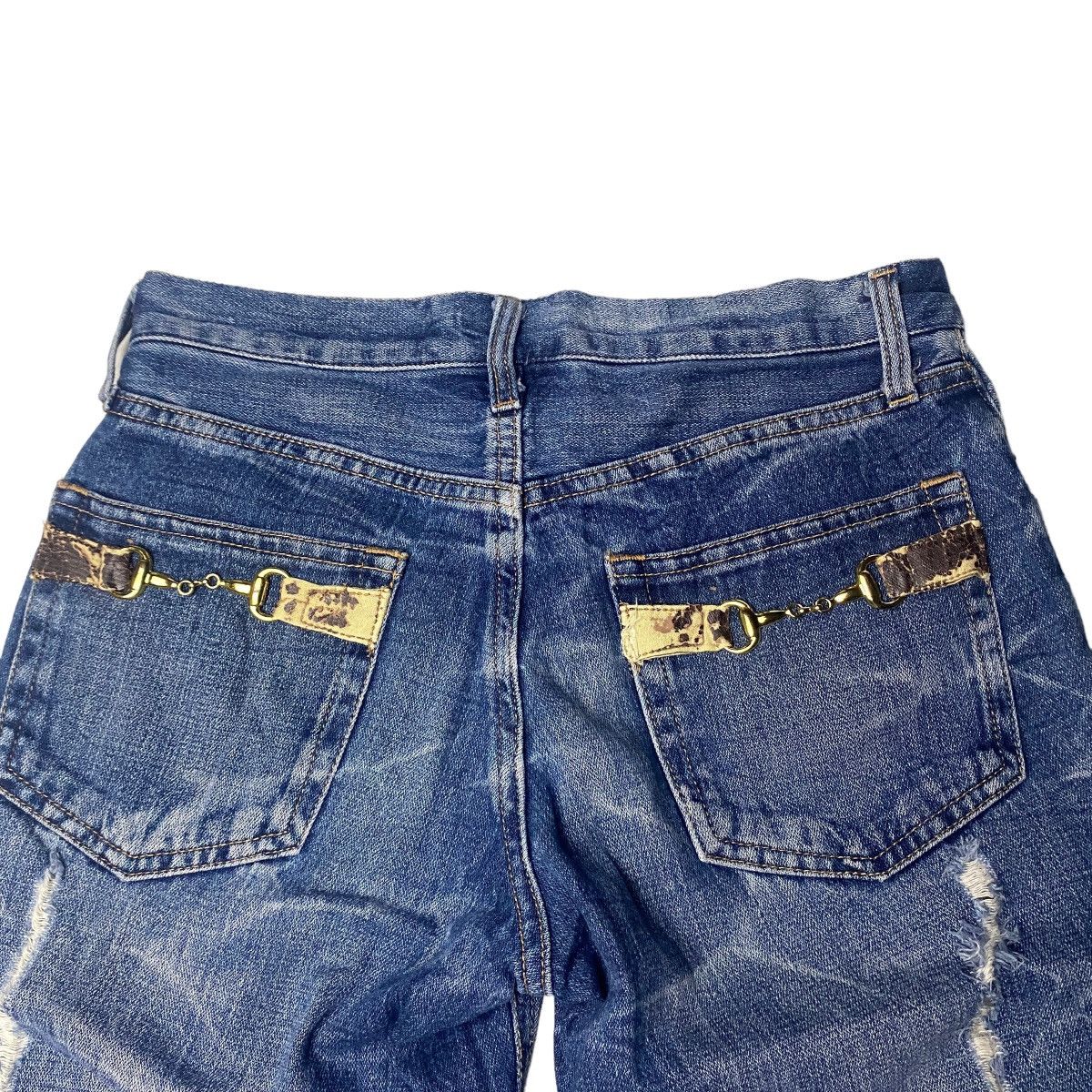 If Six Was Nine Spinash Distressed Washed Snake Chain Jeans Size US 29 - 7 Thumbnail