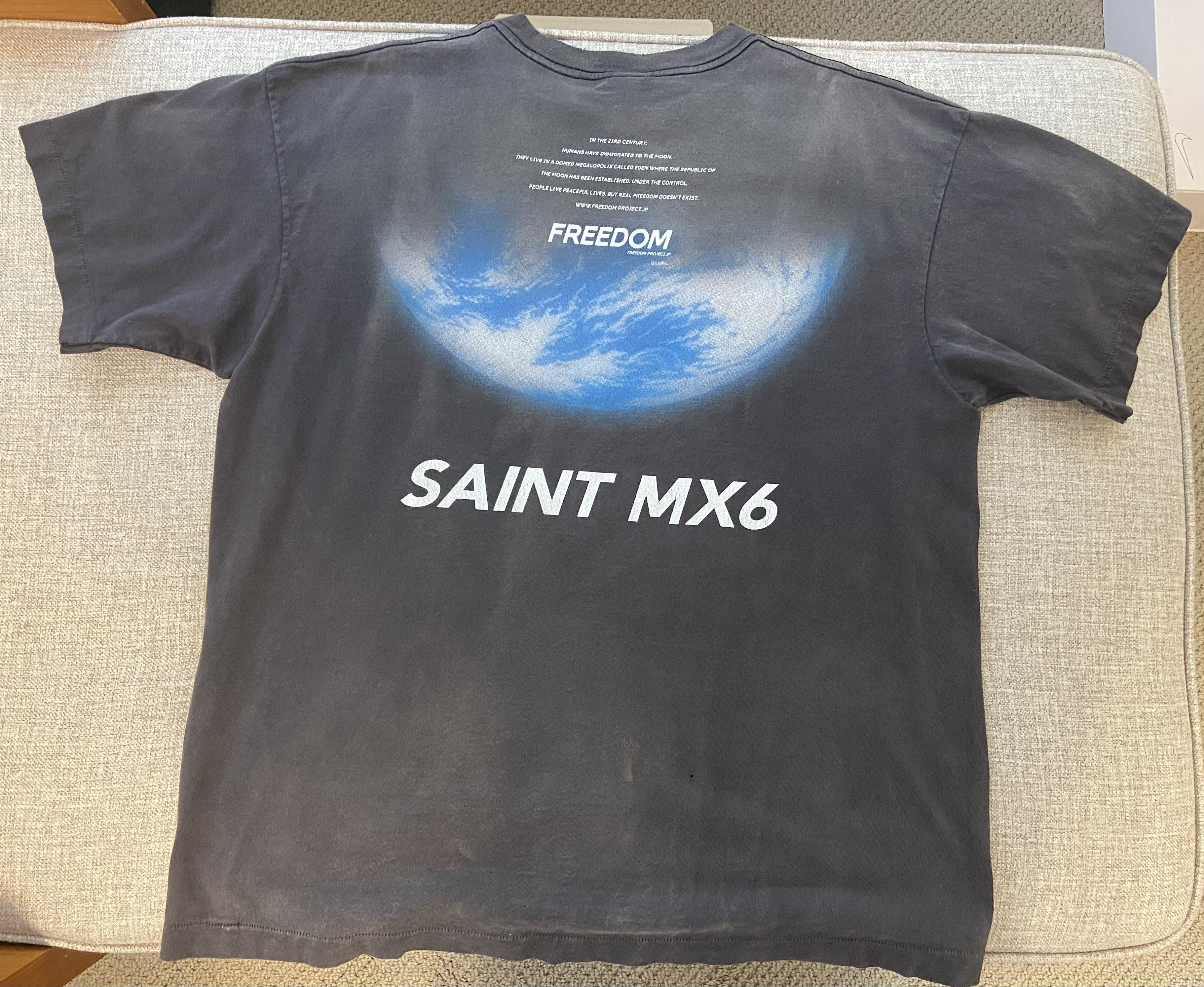 Saint Michael SAINT Michael x FREEDOM graphic print distressed t-shirt Size US XL / EU 56 / 4 - 2 Thumbnail