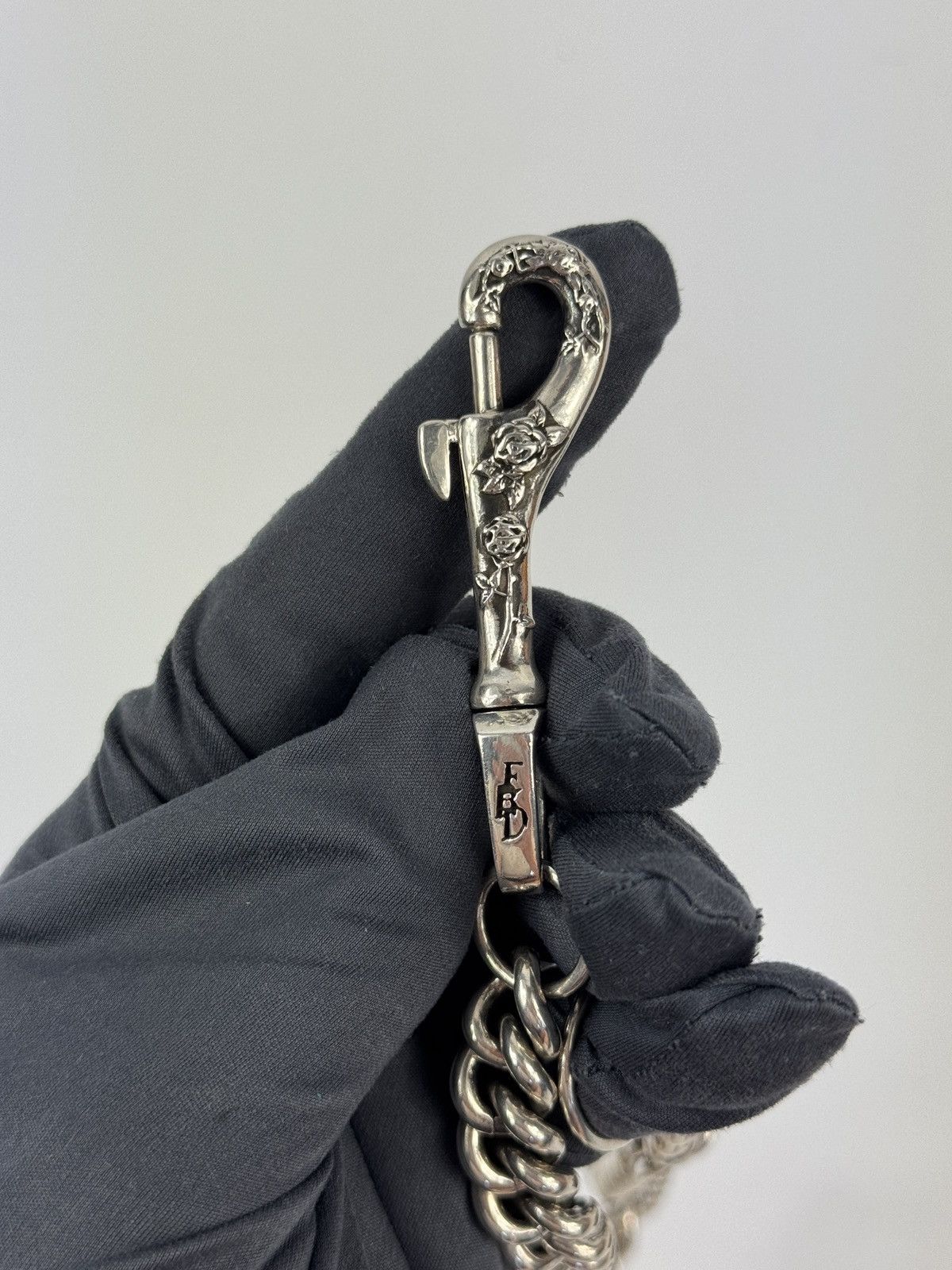 Enfants Riches Deprimes ROSE DETAILED STERLING SILVER CHOKER KEY CHAIN Size ONE SIZE - 6 Thumbnail