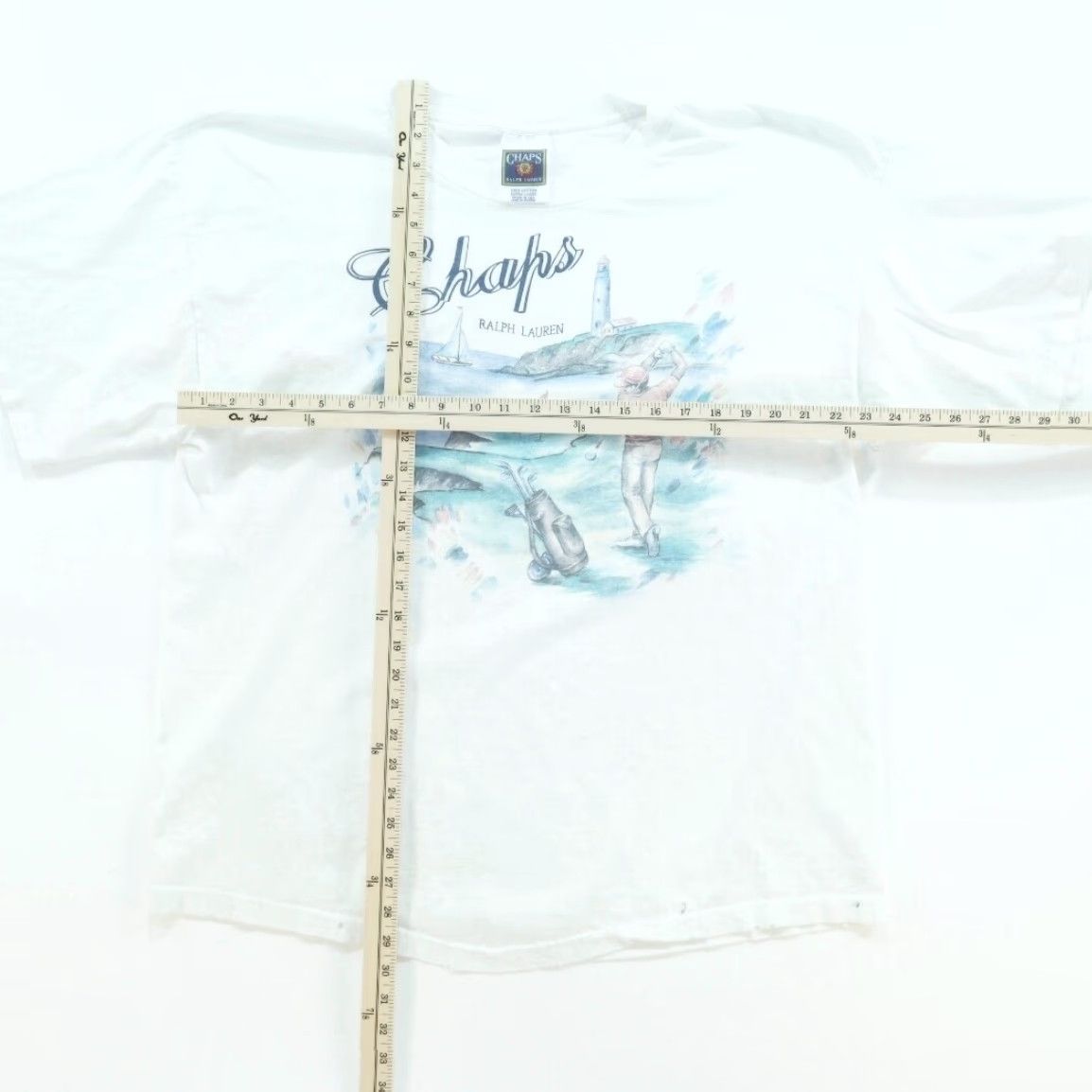 Ralph Lauren VINTAGE Ralph Lauren Golf Solid T-Shirt White Men's XL Shirt Size US XL / EU 56 / 4 - 2 Thumbnail