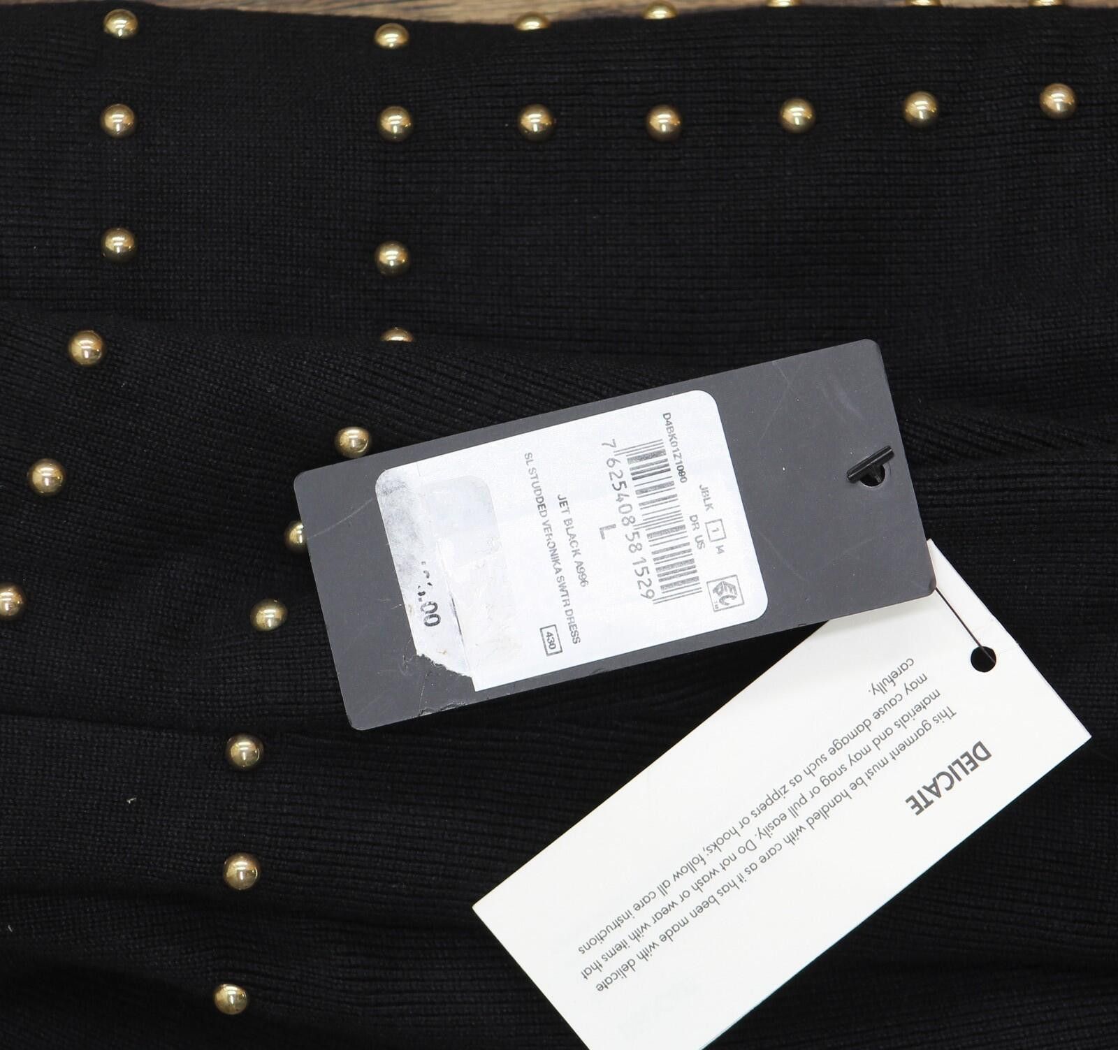 Guess Guess Womens Veronika Bodycon Knit Sweater Dress Jet Black L Size L / US 10 / IT 46 - 3 Thumbnail