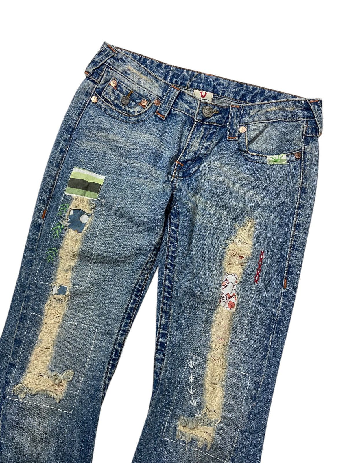 Japanese Brand × True Religion × Vintage Vintage Y2K True Religion Embroidered Flare Jeans Size US 28 / EU 44 - 2 Thumbnail