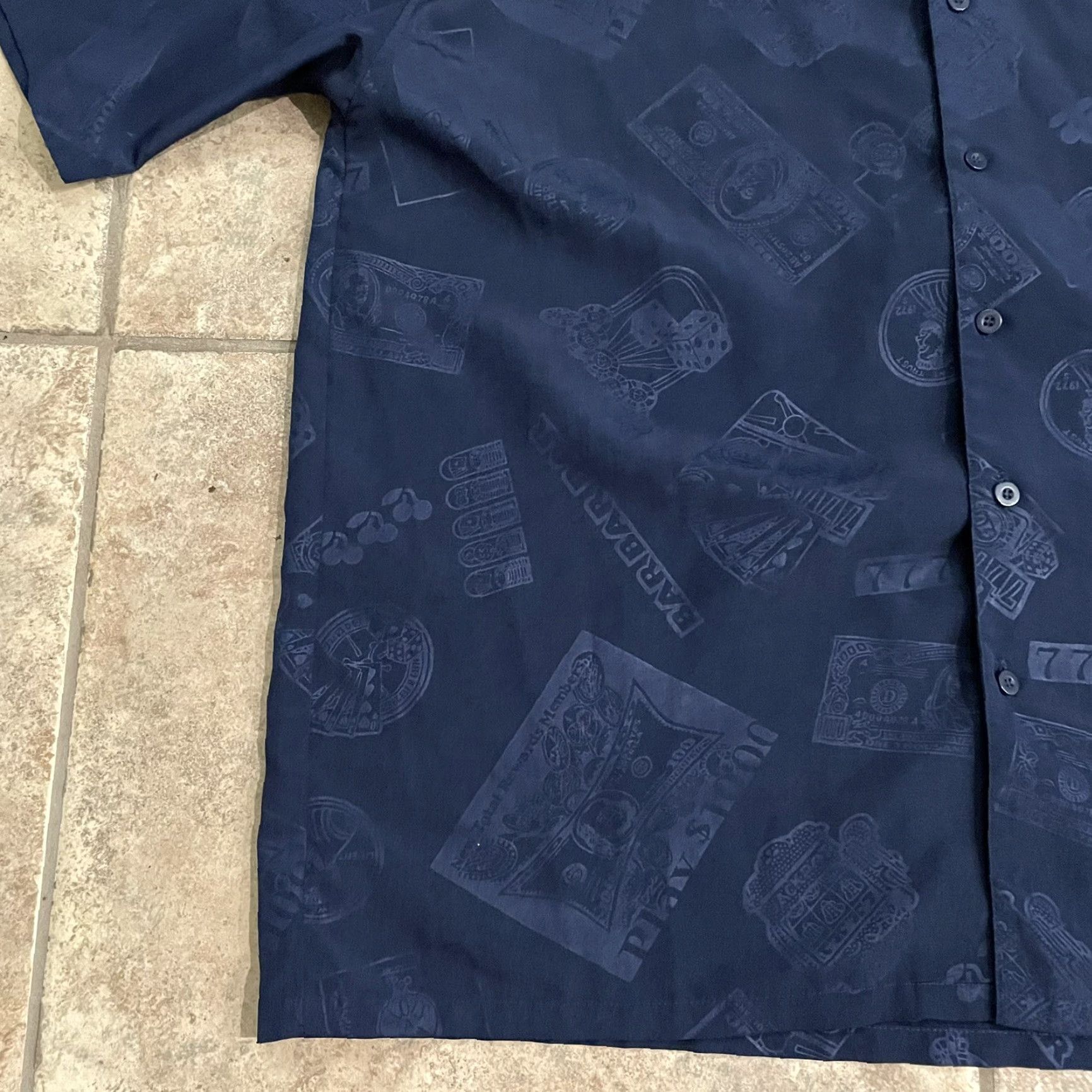 Vintage VINTAGE Seals Unlimited Hawaiian Style shirt Mens 2XL Blue Polyester Casino Print Short Sleeve Button-Up Size US XXL / EU 58 / 5 - 3 Thumbnail