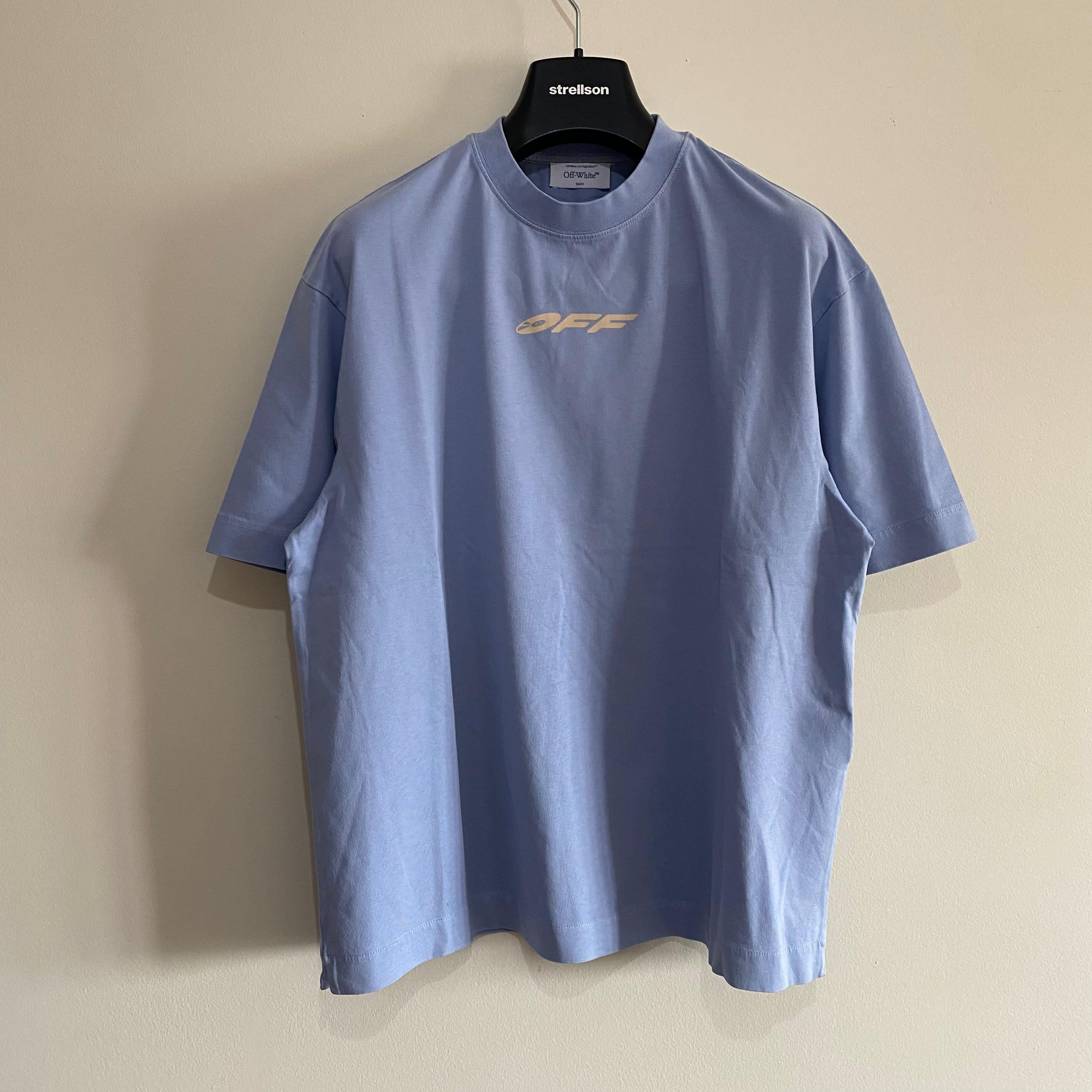 Off-White Blue Records Logo Oversized Skate T-Shirt Size US XXS / EU 40 - 2 Thumbnail