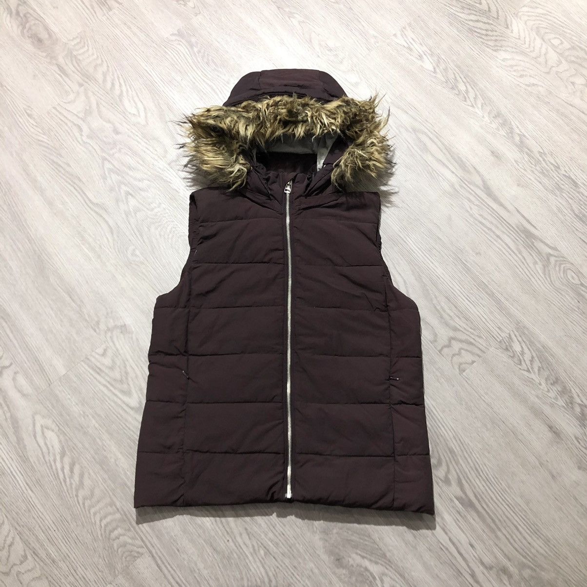 If Six Was Nine 2000s Gap Gothic Punk Style Down Jacket Fur Vest Brown Size US M / EU 48-50 / 2 - 6 Thumbnail