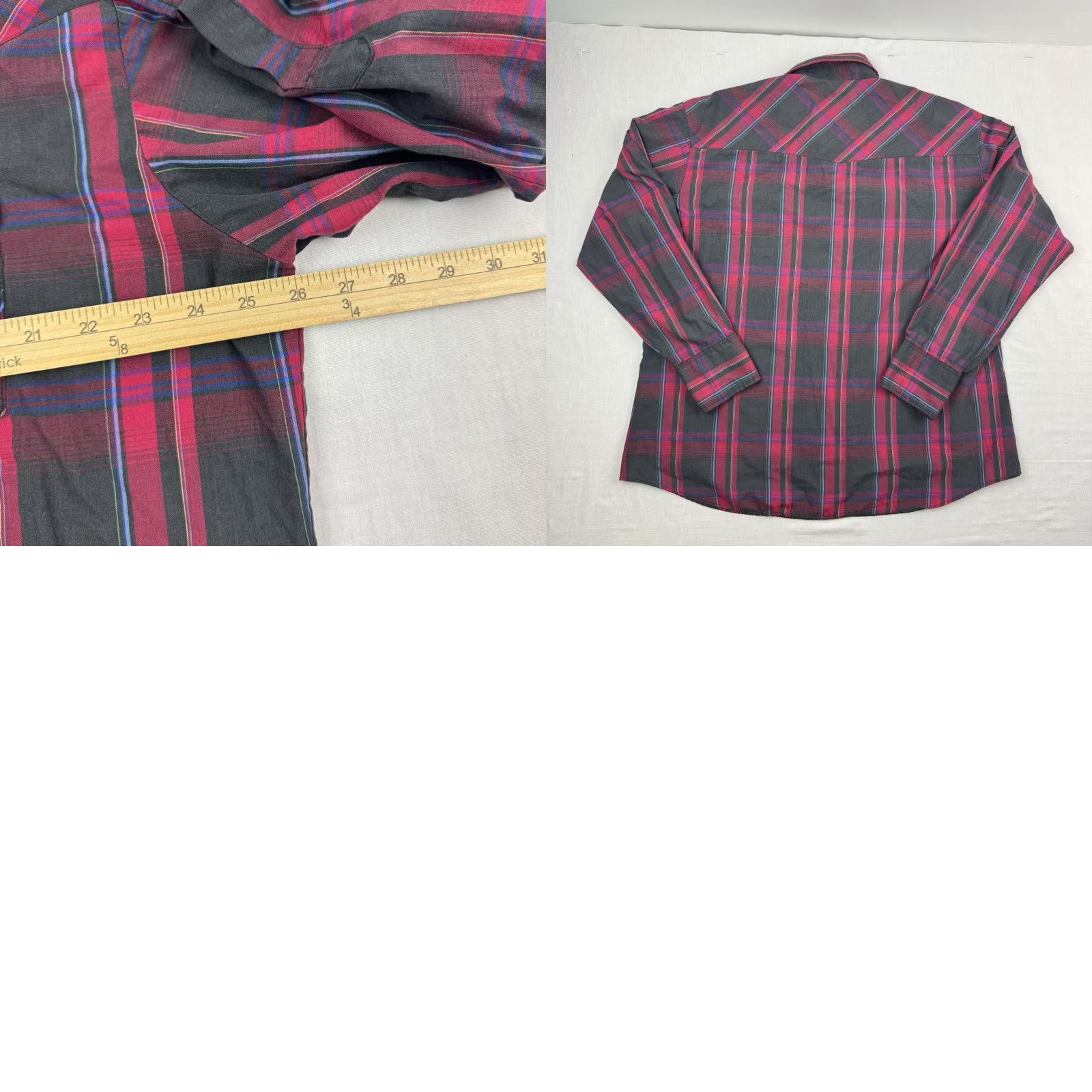 Rails VINTAGE Open Trails Shirt Western XL Red Plaid 90s Cowboy Mens XL Red Plaid Open Trails Shirt Limited Run Mens Size US XL / EU 56 / 4 - 8 Thumbnail