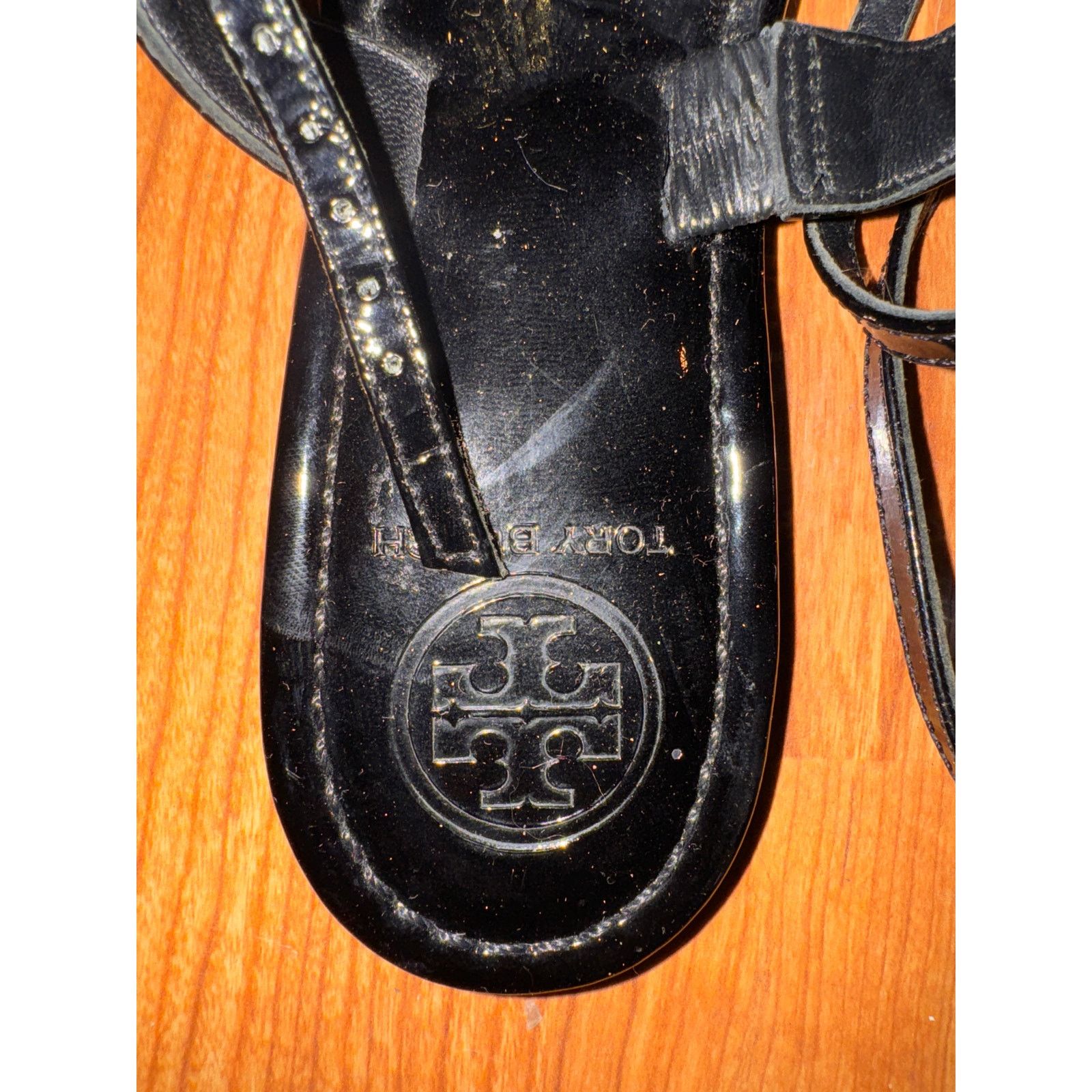 Tory Burch Tory Burch Black Paten Leather Sandals Size 9 Size US 9 / IT 39 - 5 Thumbnail