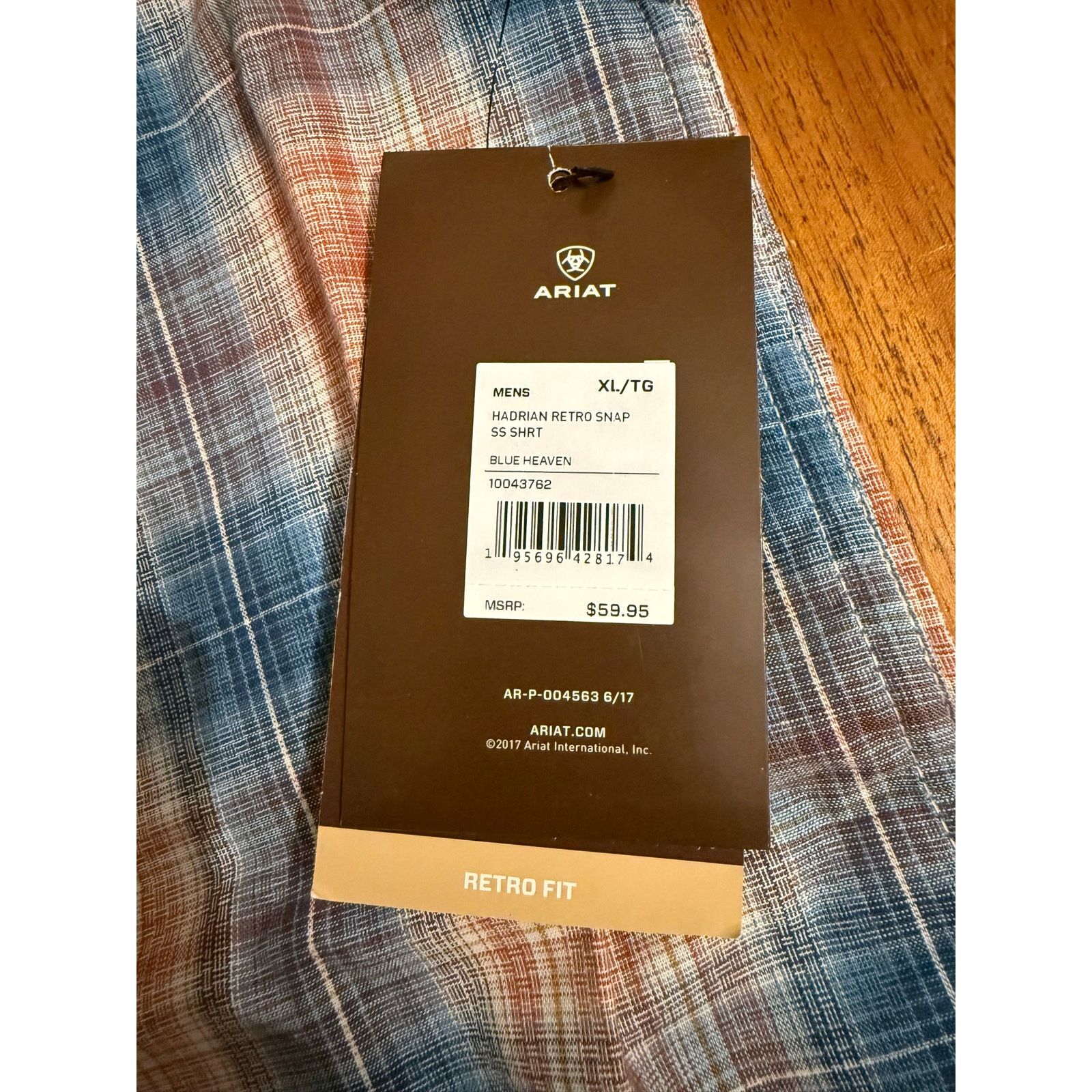 Ariat Ariat Hadrian Retro Fit Shirt Blue Heaven Size XL Size US XL / EU 56 / 4 - 4 Thumbnail