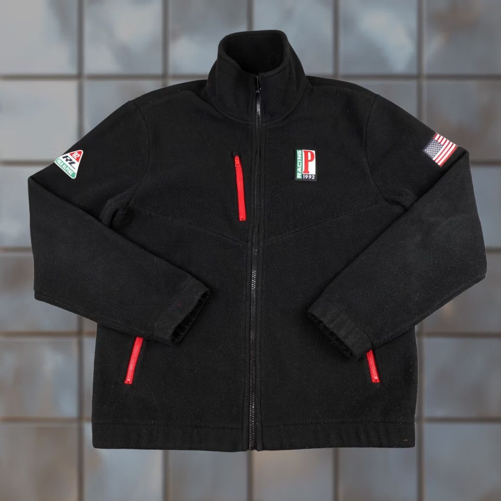 Polo Ralph Lauren Polo Ralph Lauren Racing Jacket Mens S Black 1992 Alpine Fleece USA Patch Jacket Size US S / EU 44-46 / 1 - 1 Thumbnail