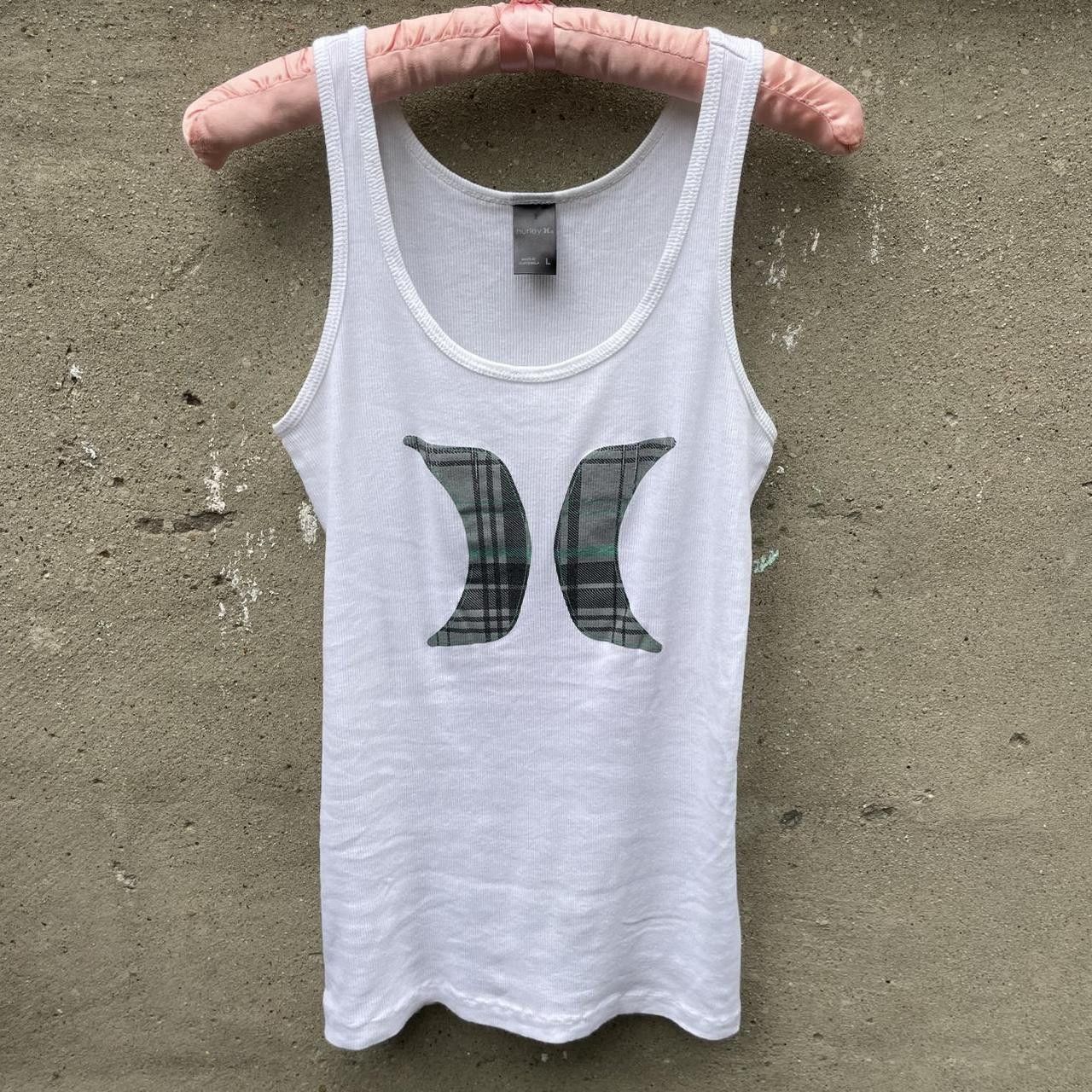 Hurley White Plaid Logo Hurley Tank Size Large Slim Fit Size L / US 10 / IT 46 - 2 Thumbnail