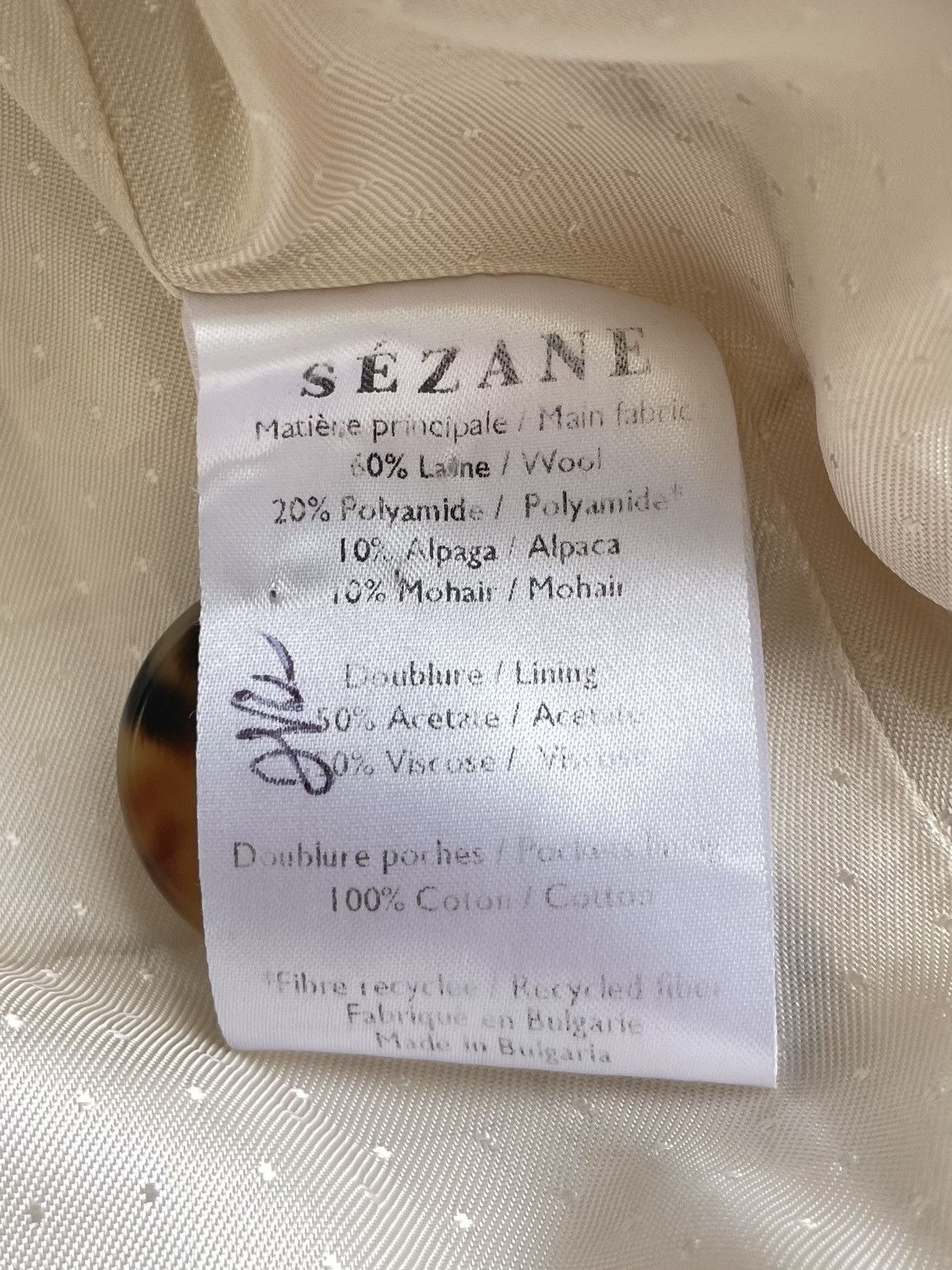 Sezane Sézane Wool-Blend Jacket – Size FR38 – Made in Bulgaria Size S / US 4 / IT 40 - 12 Thumbnail