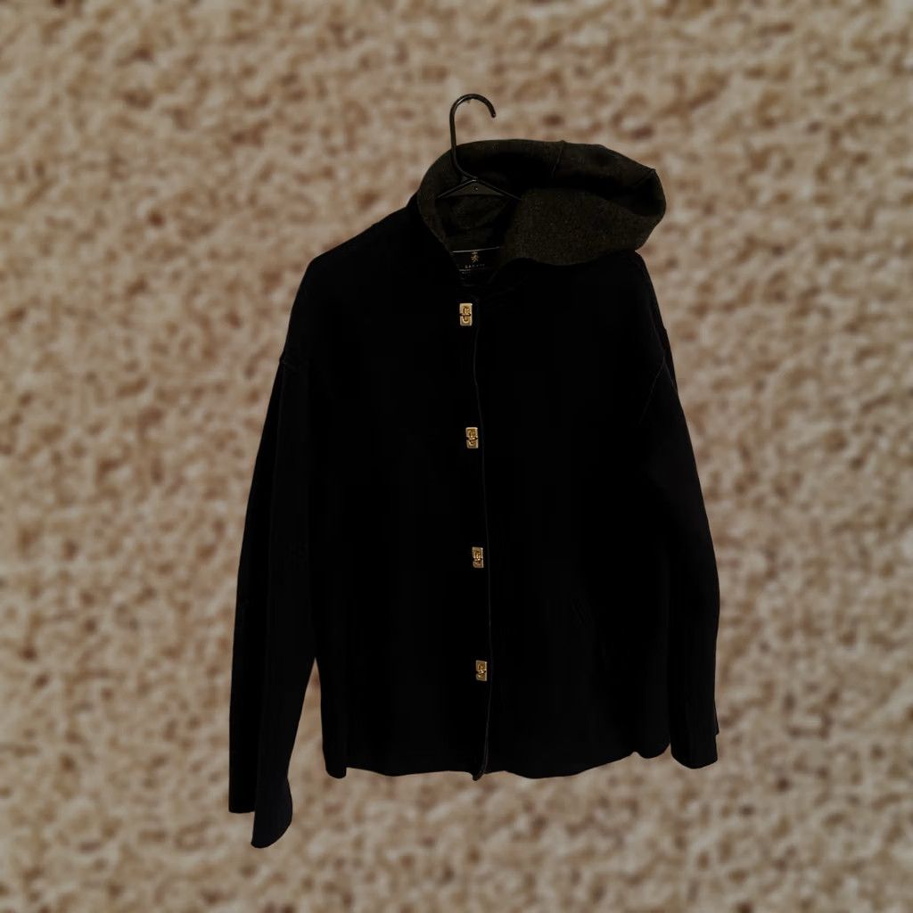 Ralph Lauren Ralph Lauren Navy Blue Hood Wool Jacket - Women's L Regular Hooded Toggle Buttons Wool Sweater Coat Size L / US 10 / IT 46 - 1 Thumbnail