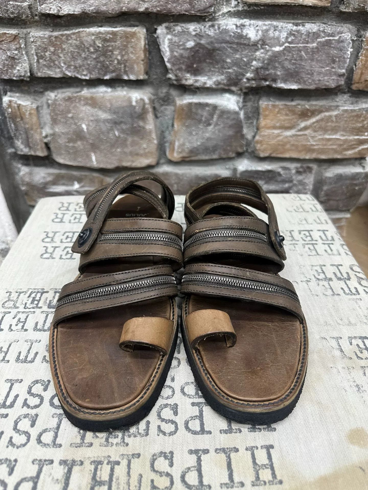 Julius Julius Zipper Strap Sandals Size US 5 / EU 37 - 1 Thumbnail