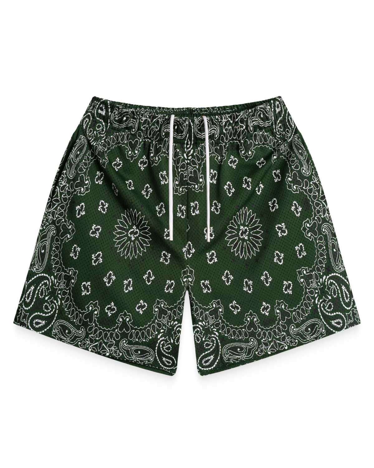 Bravest Studios Screen Printed Paisley Two Tone Shorts Green Size US 30 / EU 46 - 1 Preview