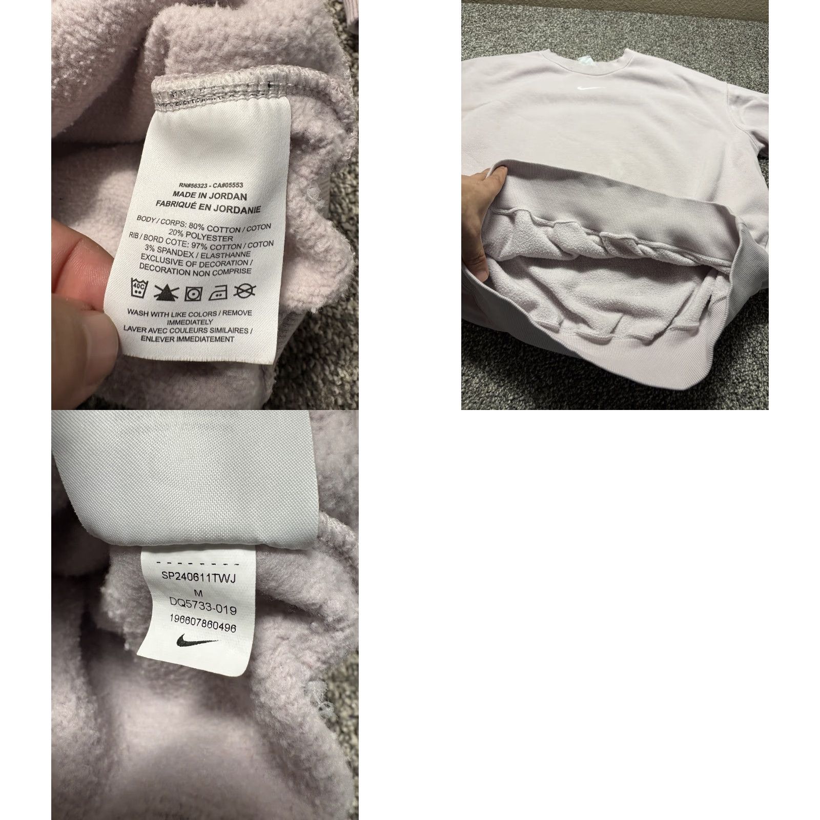 Nike Nike Sweatshirt Center Swoosh Womens Medium Oversized Crew Neck DQ5733 Size M / US 6-8 / IT 42-44 - 8 Thumbnail