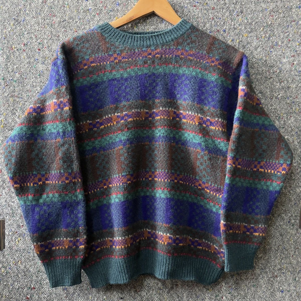 Benetton Vintage Benetton Made in Italy Shetland Wool Knit Size US M / EU 48-50 / 2 - 2 Thumbnail