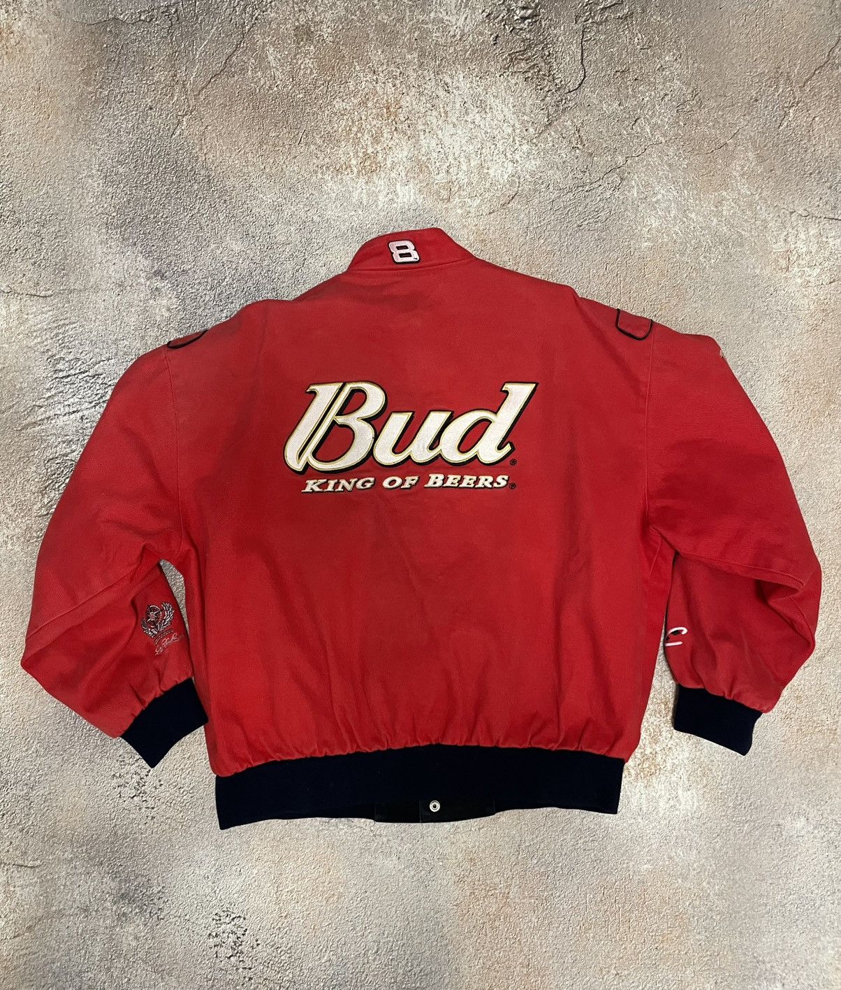 NASCAR Vintage Bud Kind of Beers Heavy Canvas Baggy Bomber Size US L / EU 52-54 / 3 - 8 Thumbnail