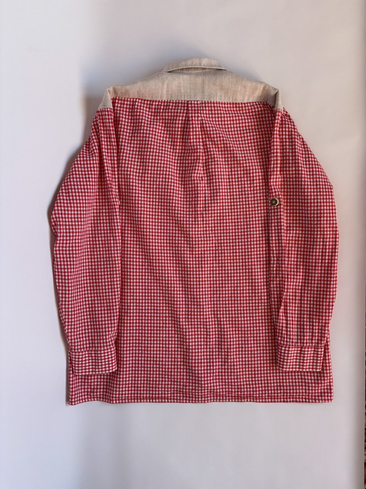 Folk × Vintage Trachten Alpen Shirt Dirndl Austrian Longsleeve Bavarian Size US XL / EU 56 / 4 - 8 Thumbnail