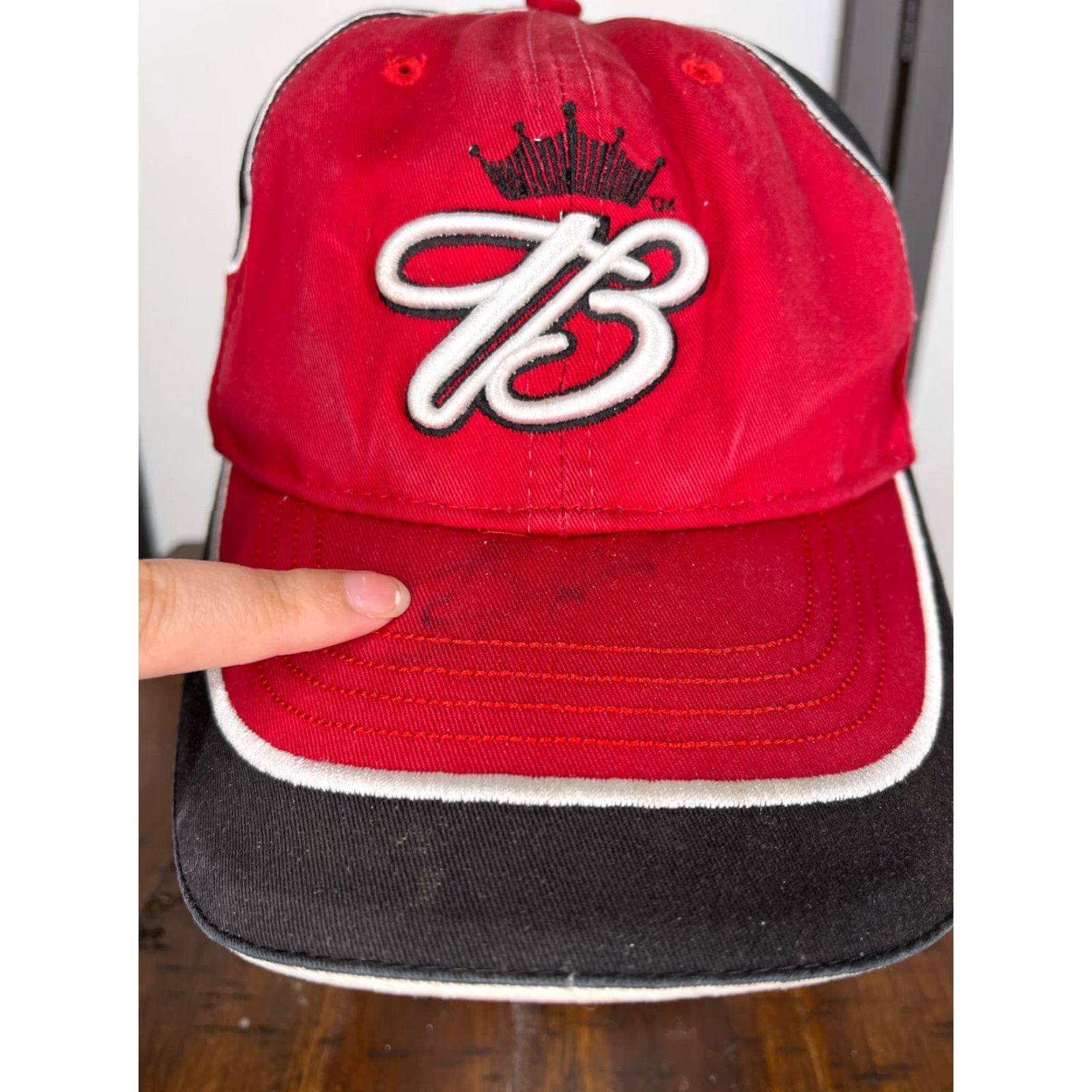Budweiser VINTAGE Budweiser Hat Cap One Size Red Baseball Cap Adults Adjustable Beer NASCAR Flames Accessories Mens Size ONE SIZE - 2 Thumbnail