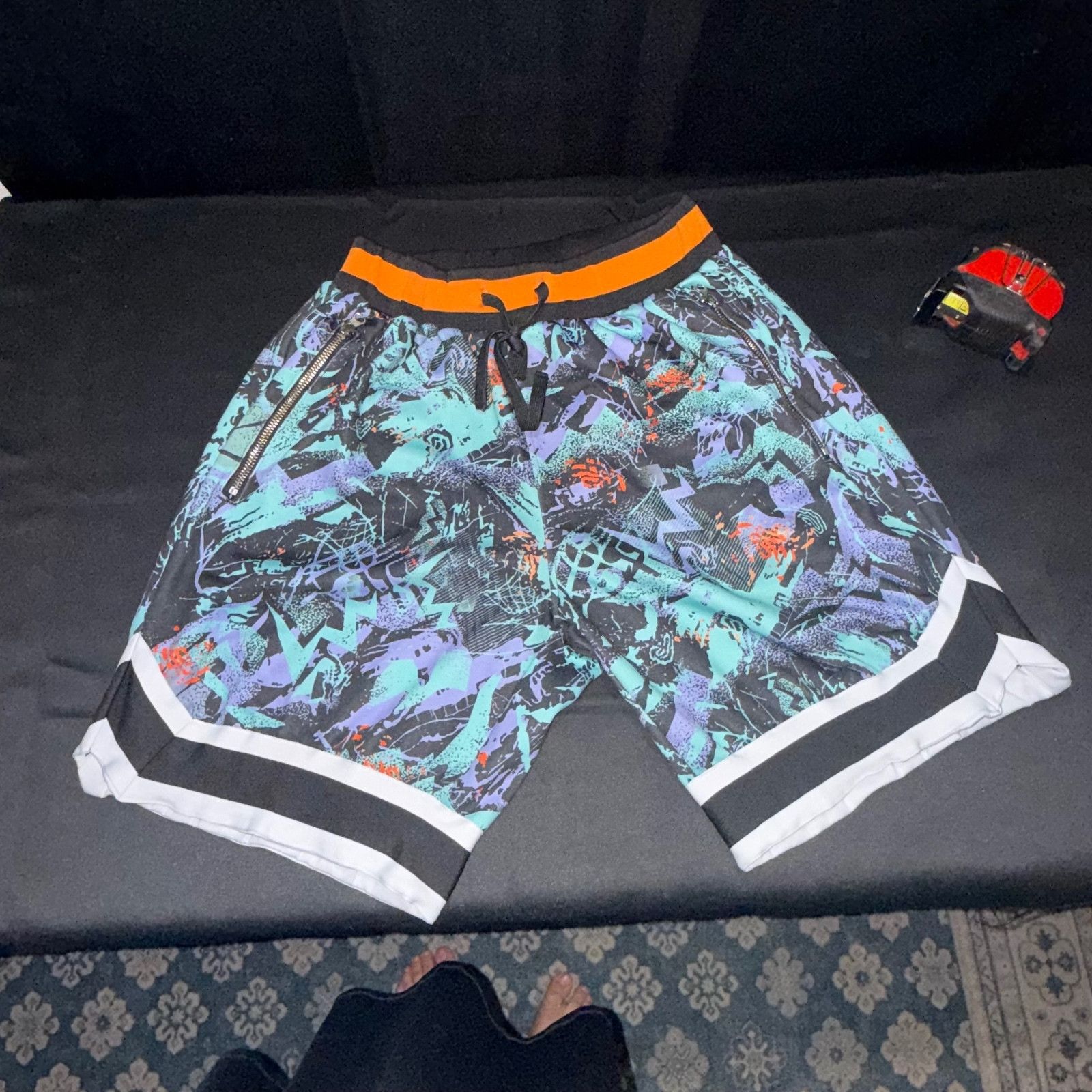 Unknown London UNKNOWN LONDON BLACK RHINESTONE DAGGER SHORTS | Grailed