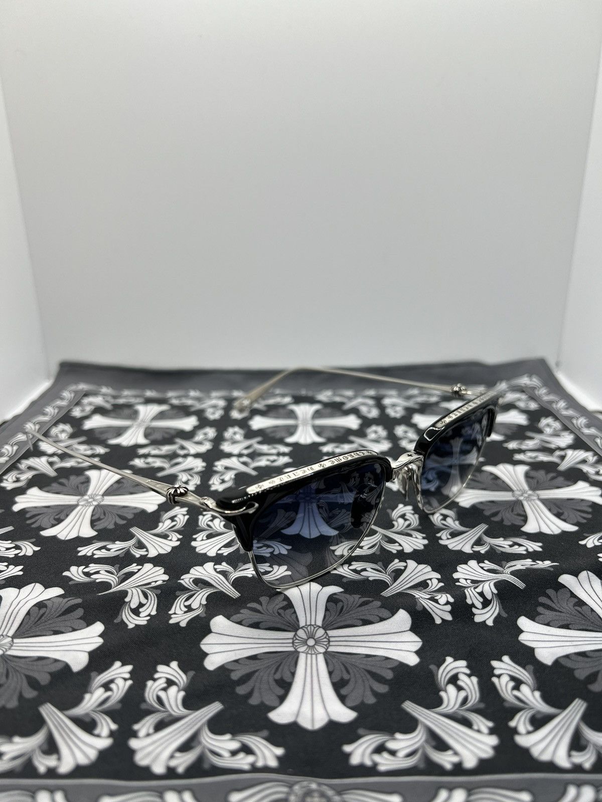 Chrome Hearts Sluntradiction Sunglasses in Matte Black/Silver main image 0