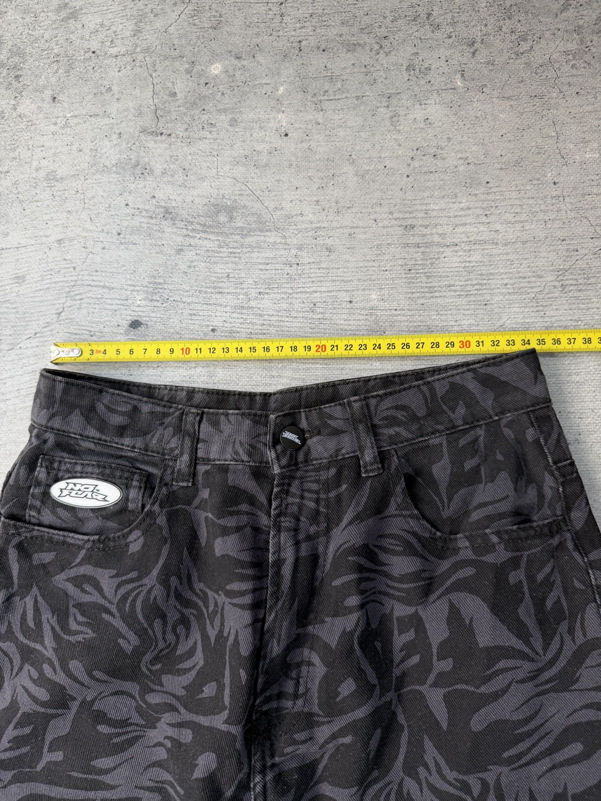 No Fear No Fear x H&M Monogram Printed Wide Denim Pants Jeans Size US 30 / EU 46 - 9 Thumbnail