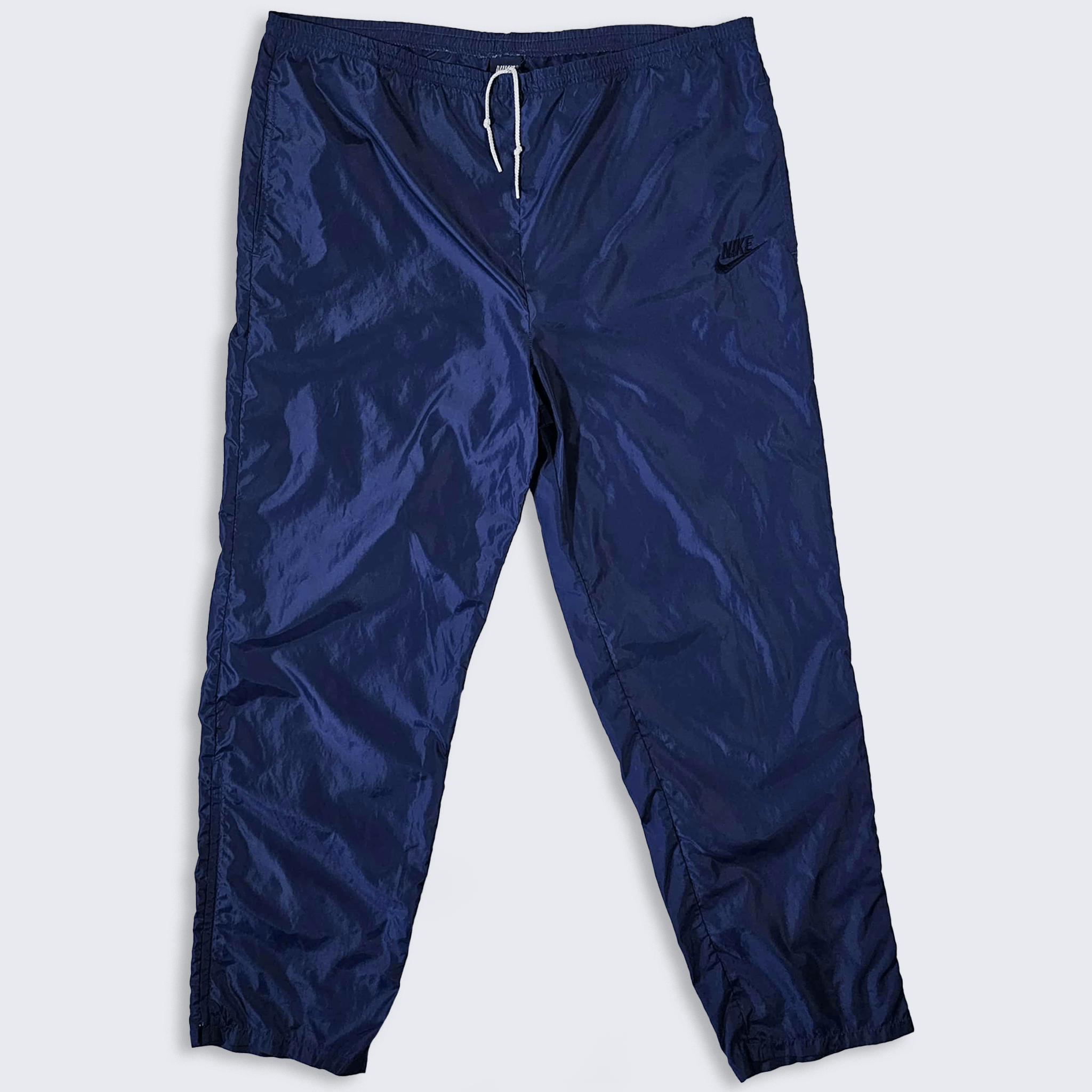 Nike Nike Vintage 80s Navy Blue Swishy Windbreaker Pants Size US 38 / EU 54 - 1 Thumbnail