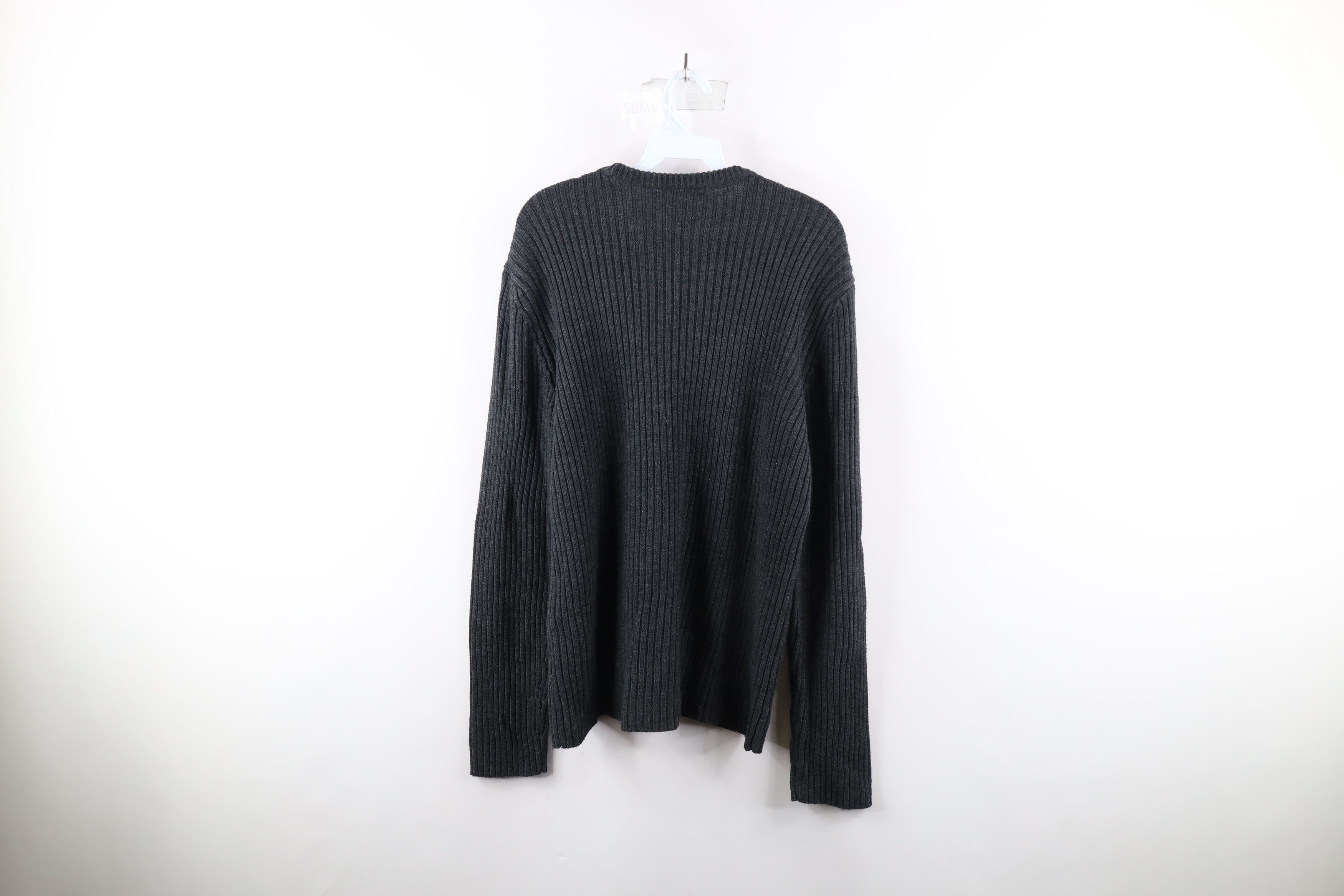 Aeropostale × Vintage Vintage Aeropostale Blank Chunky Ribbed Knit Sweater Gray Size US M / EU 48-50 / 2 - 5 Thumbnail