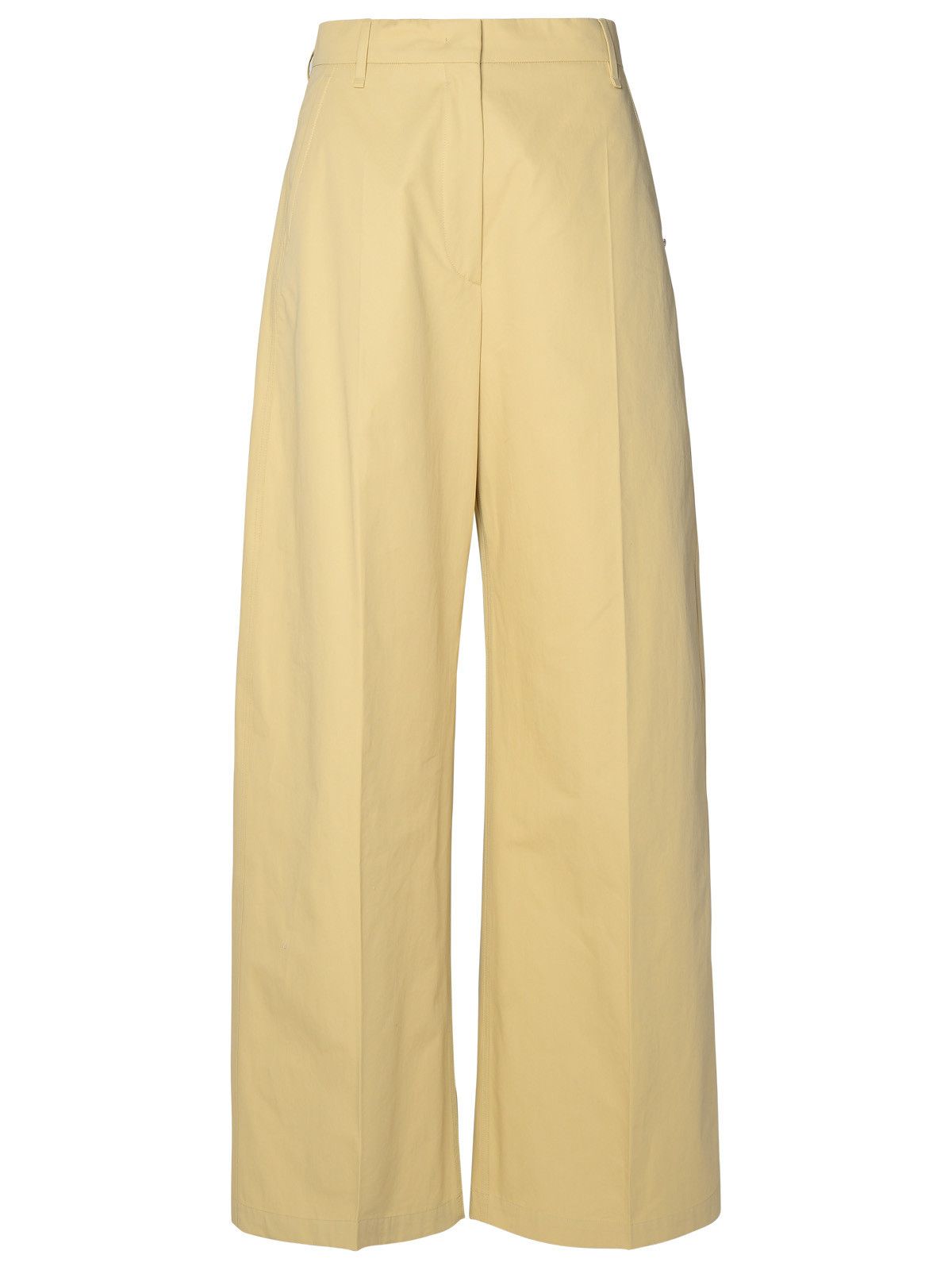 image of Sportmax 'gebe' Beige Cotton Pants, Women's (Size 26)